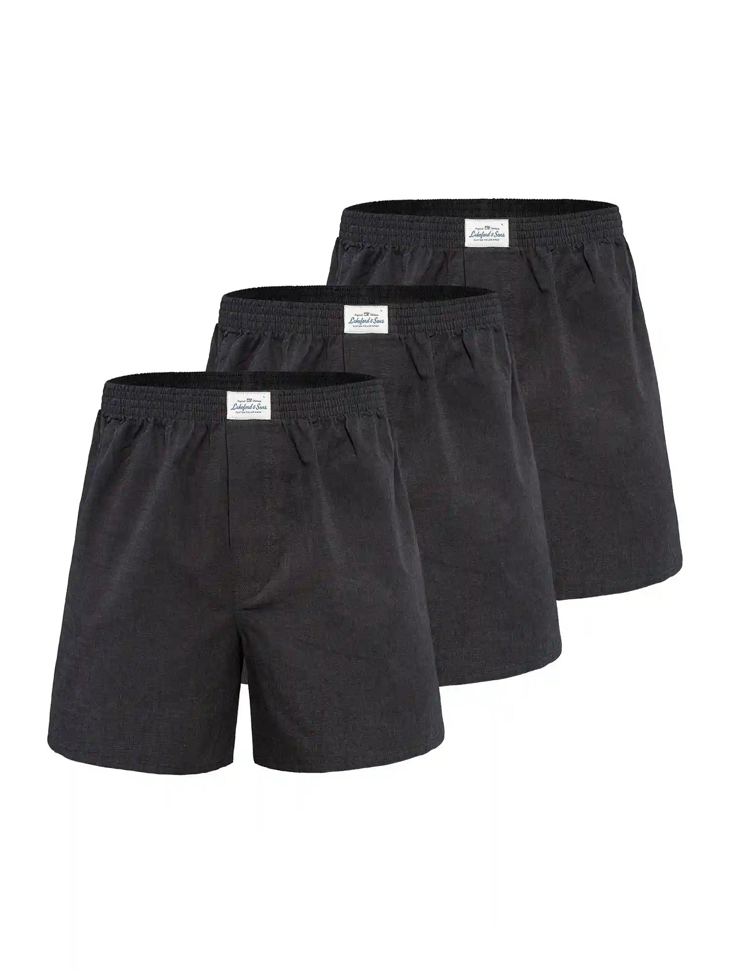 Lakeford &amp; Sons herenboxershorts in Amerikaanse stijl met klassieke designs, 3-pack