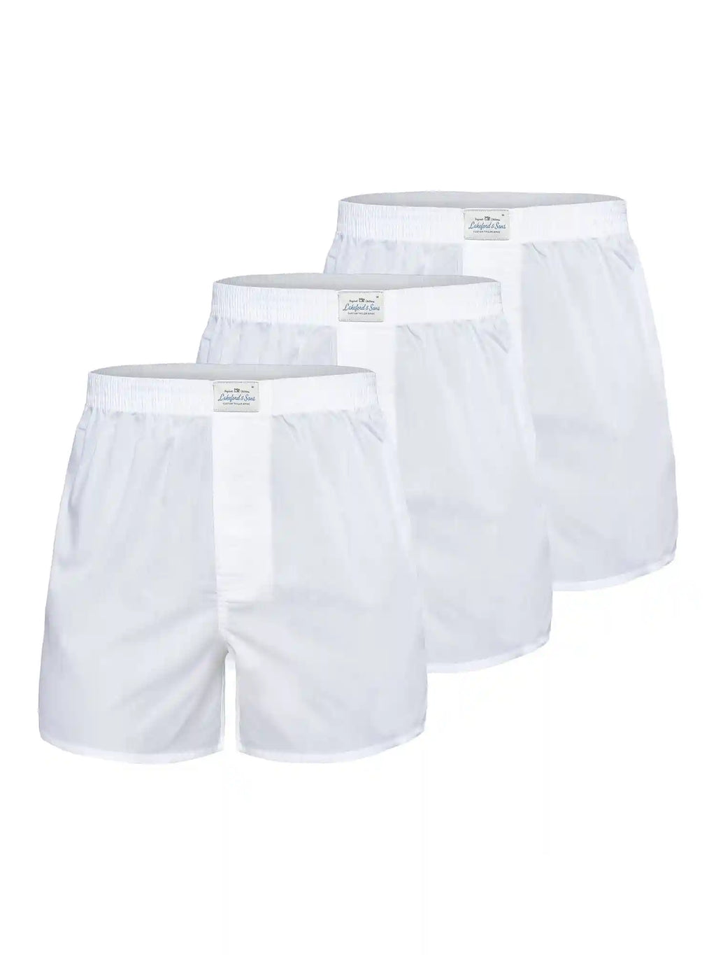 Lakeford &amp; Sons Men's American Style Boxer Shorts in Classic Designs, 3-Pack