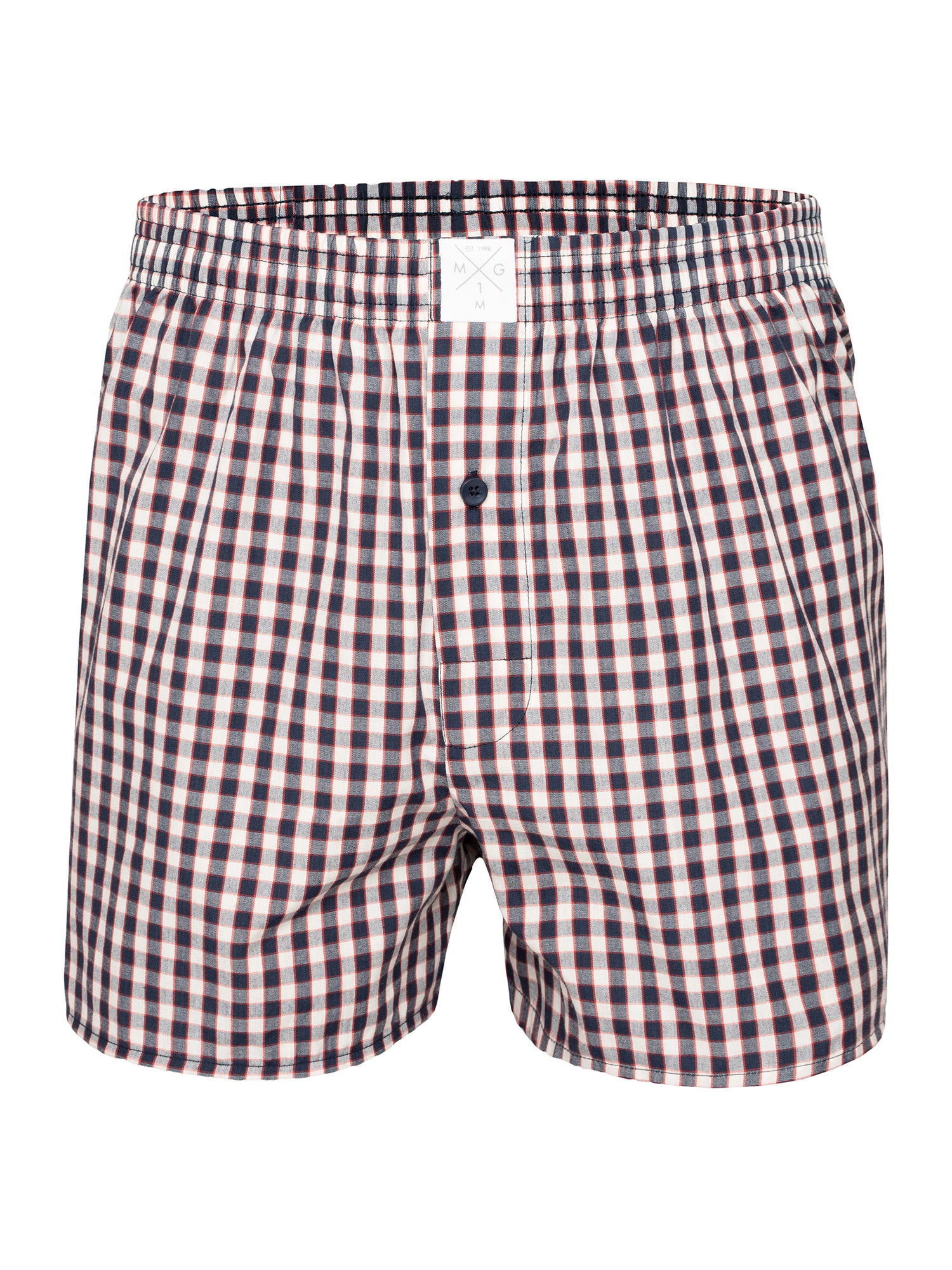 MG-1 Set van 6 webboxershorts, boxershorts, heren, voordeelpak S - XXXL geruit, set 6, XL