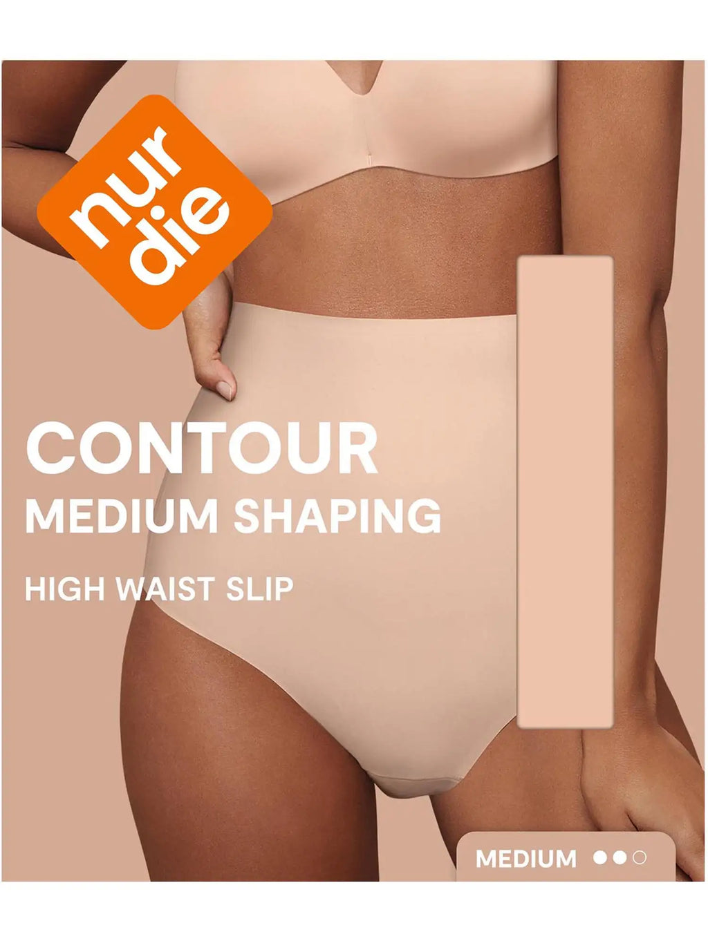 NUR DIE Damen Shapingslip Highwaist Contour Medium Shaping