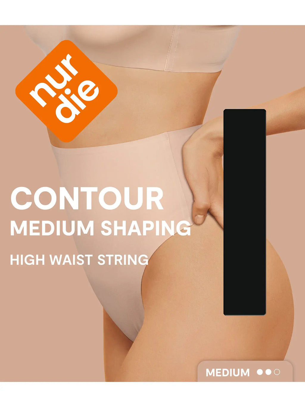 NUR DIE Damen Shapingslip Highwaist Contour String Medium Shaping