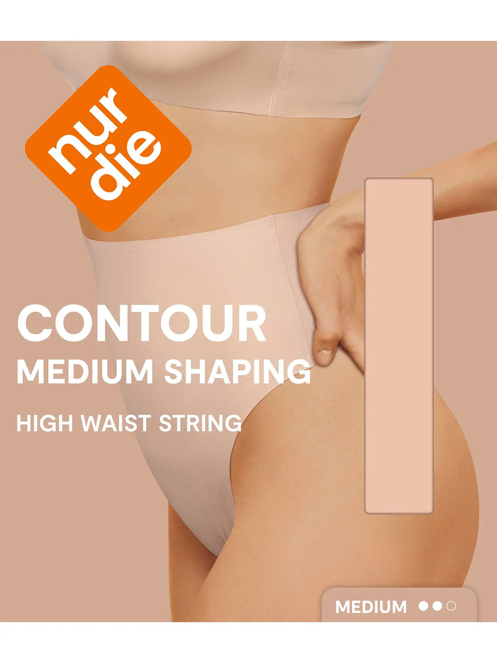 NUR DIE Damen Shapingslip Highwaist Contour String Medium Shaping