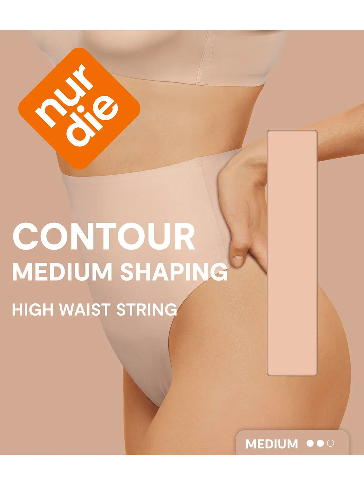NUR DIE Damen Shapingslip Highwaist Contour String Medium Shaping