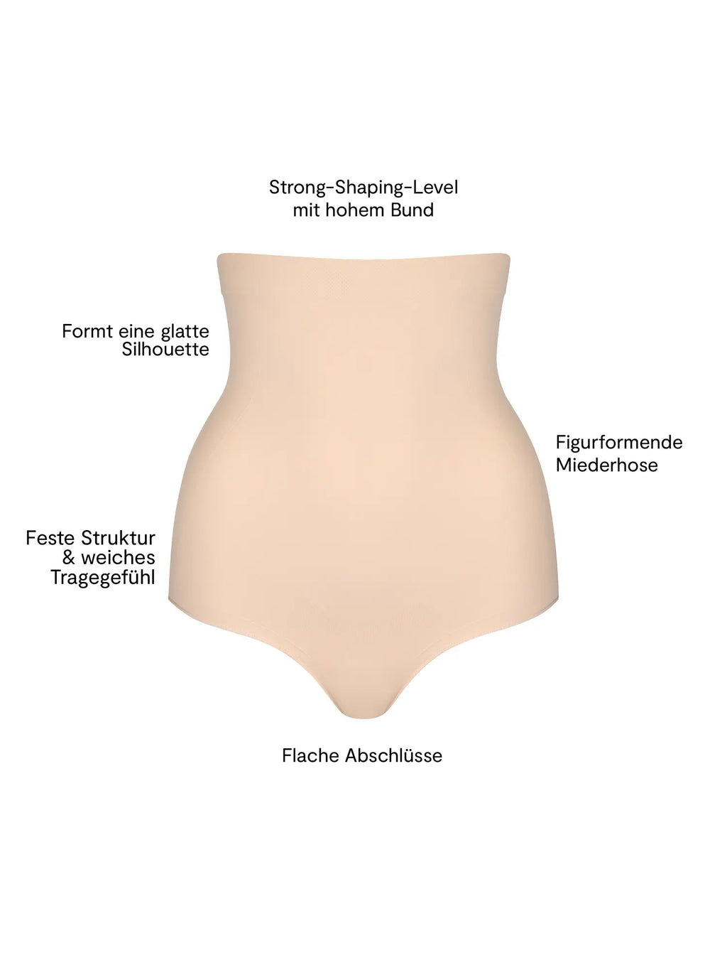 NUR DIE Damen Shapingslip Highwaist Sculpt Strong Shaping
