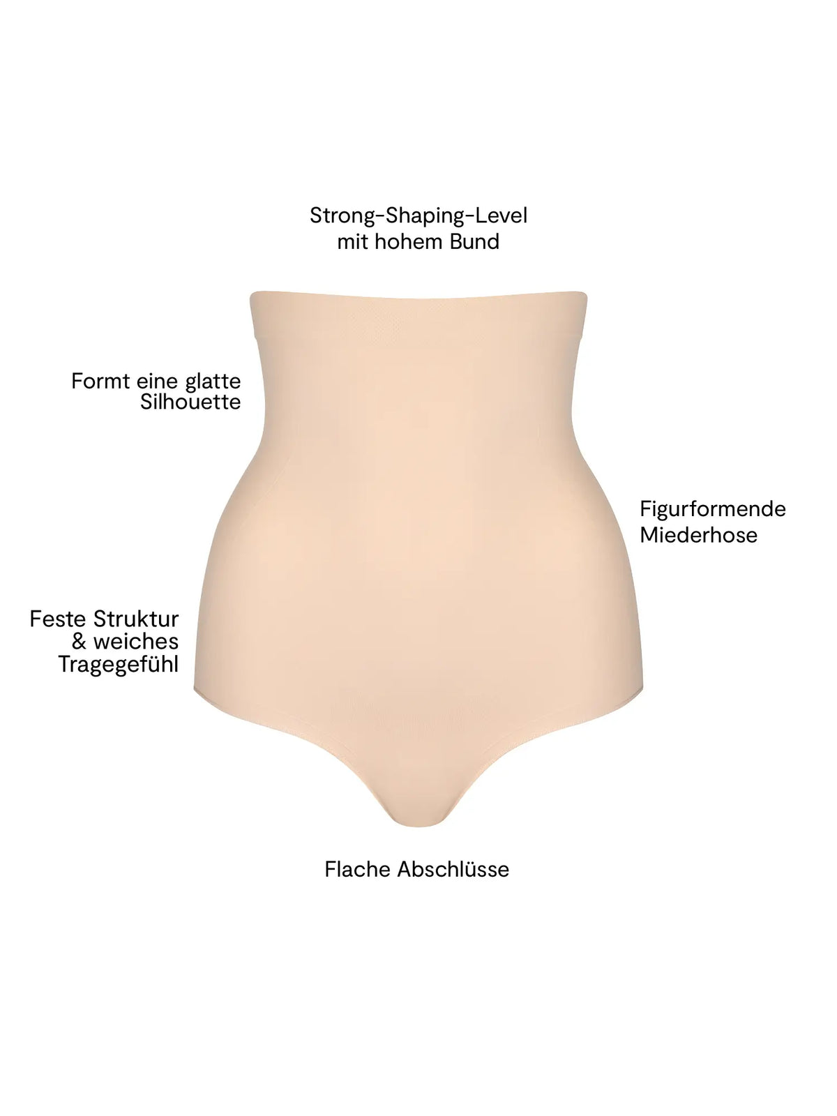 NUR DIE Damen Shapingslip Highwaist Sculpt Strong Shaping