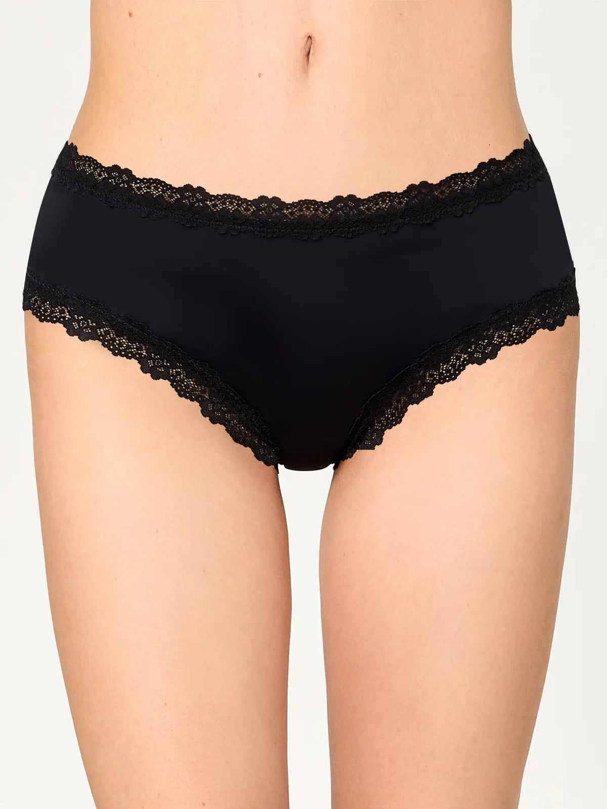 NUR DIE Damen Panty Invisible Seamless Lace 2-Pack