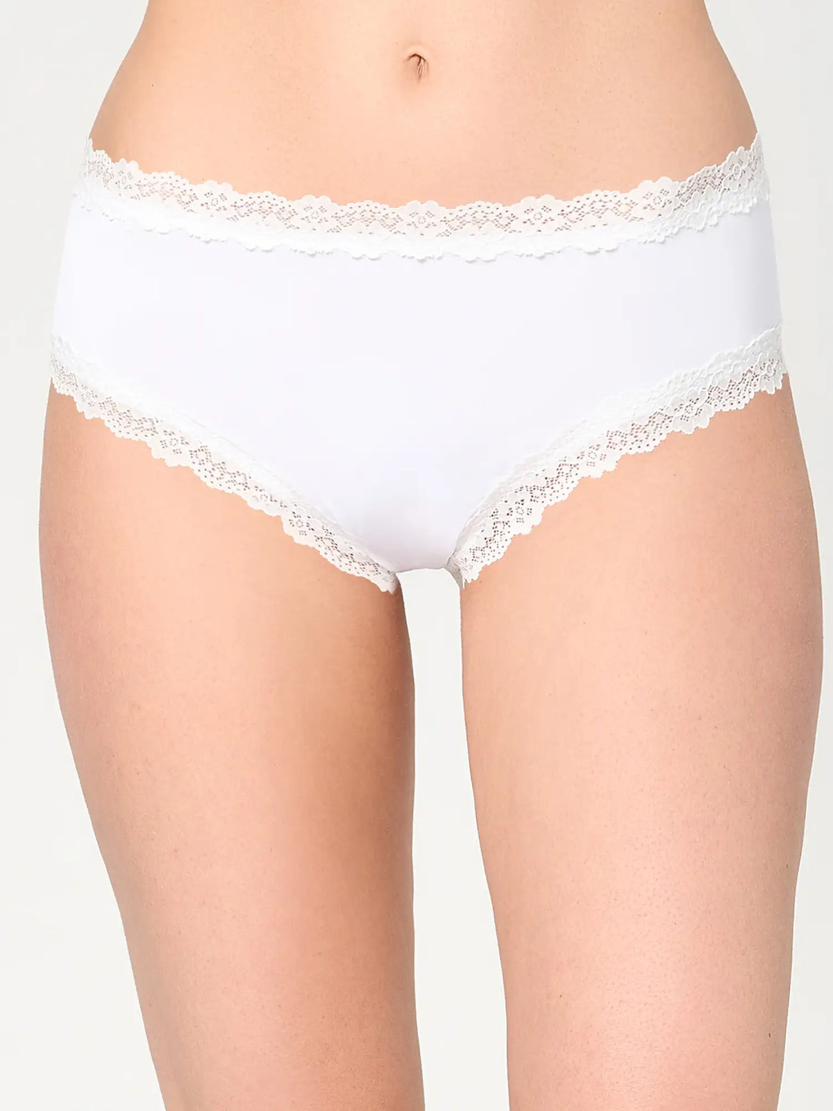 NUR DIE Damen Panty Invisible Seamless Lace 2-Pack