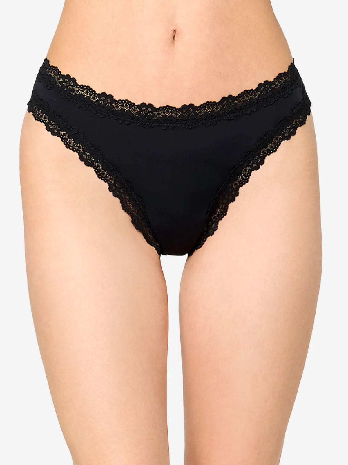 NUR DIE Damen String Invisible Seamless Lace 2-Pack