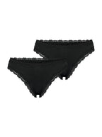 NUR DIE Damen String Invisible Seamless Lace 2-Pack