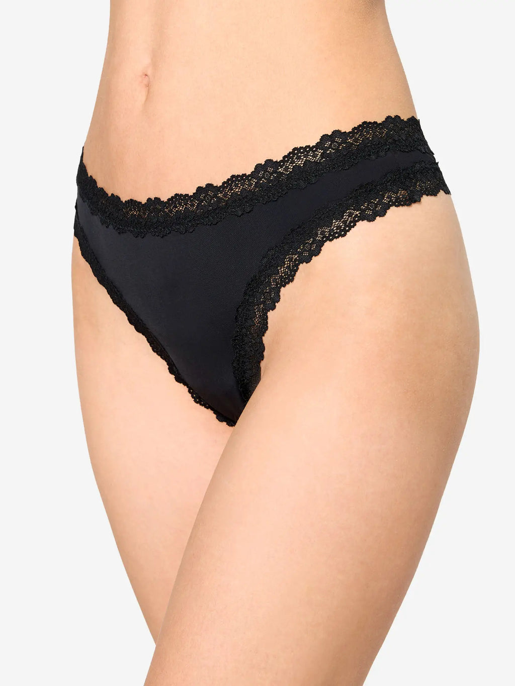 NUR DIE Damen String Invisible Seamless Lace 2-Pack