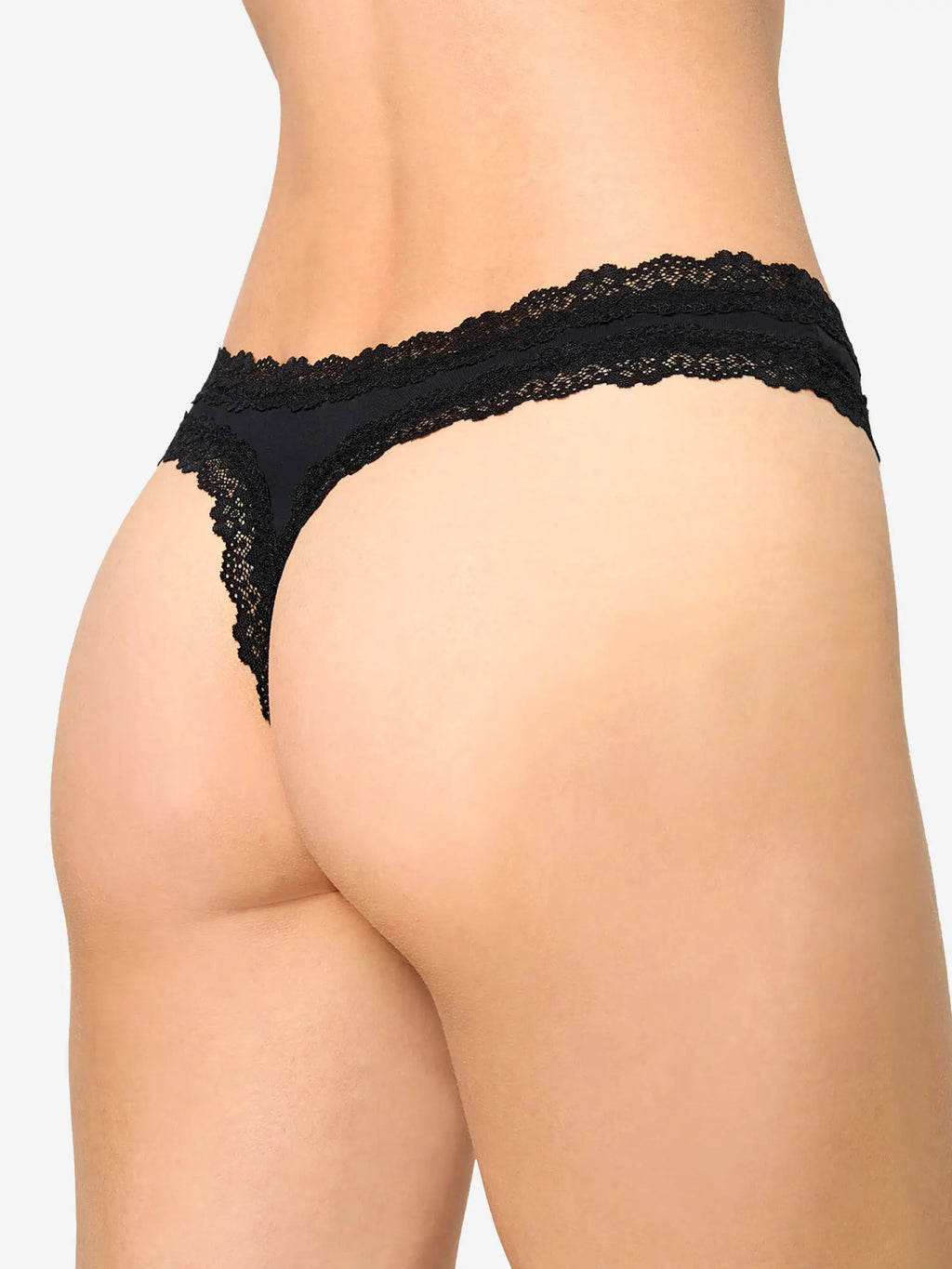 NUR DIE Damen String Invisible Seamless Lace 2-Pack