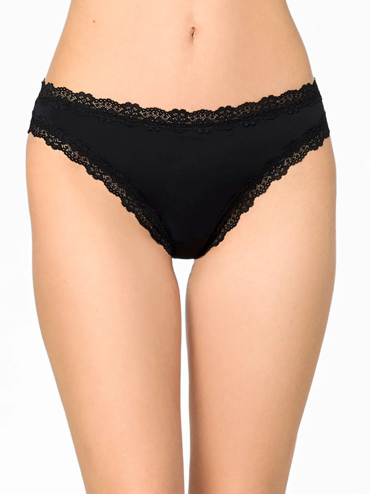NUR DIE Damen Brasilslip Invisible Seamless Lace 2-Pack