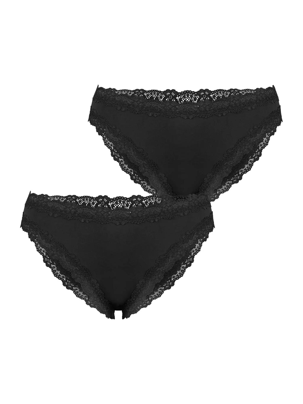 NUR DIE Damen Brasilslip Invisible Seamless Lace 2-Pack