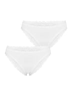 NUR DIE Damen Brasilslip Invisible Seamless Lace 2-Pack