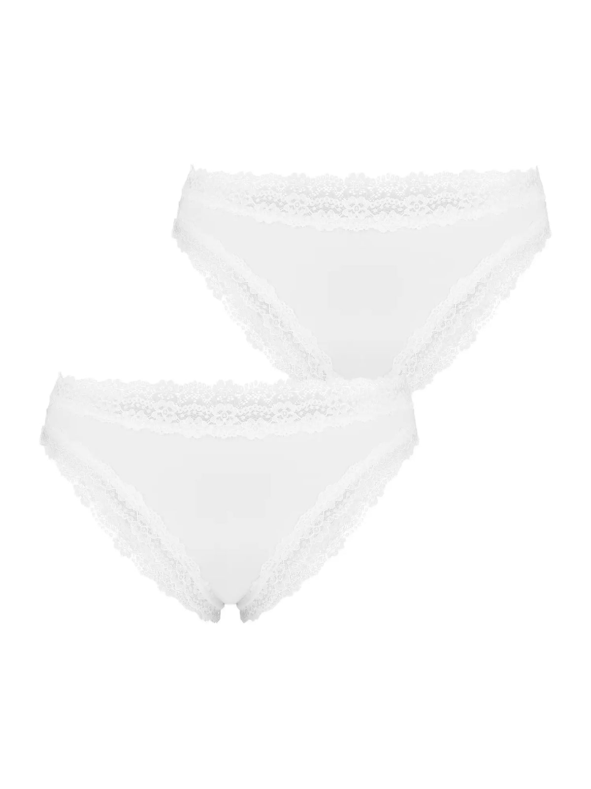 NUR DIE Damen Brasilslip Invisible Seamless Lace 2-Pack