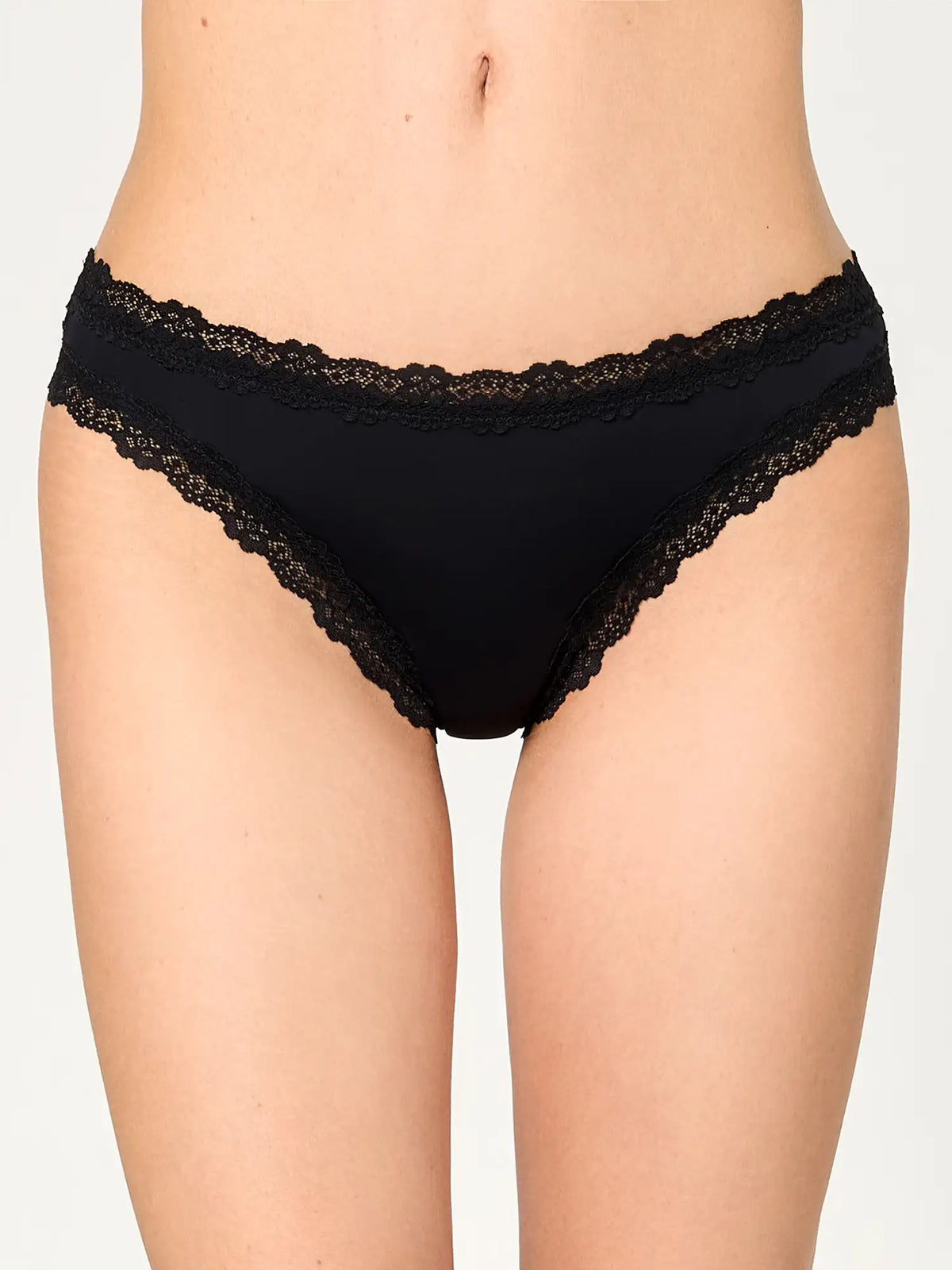 NUR DIE Damen Slip Invisible Seamless Lace 2-Pack