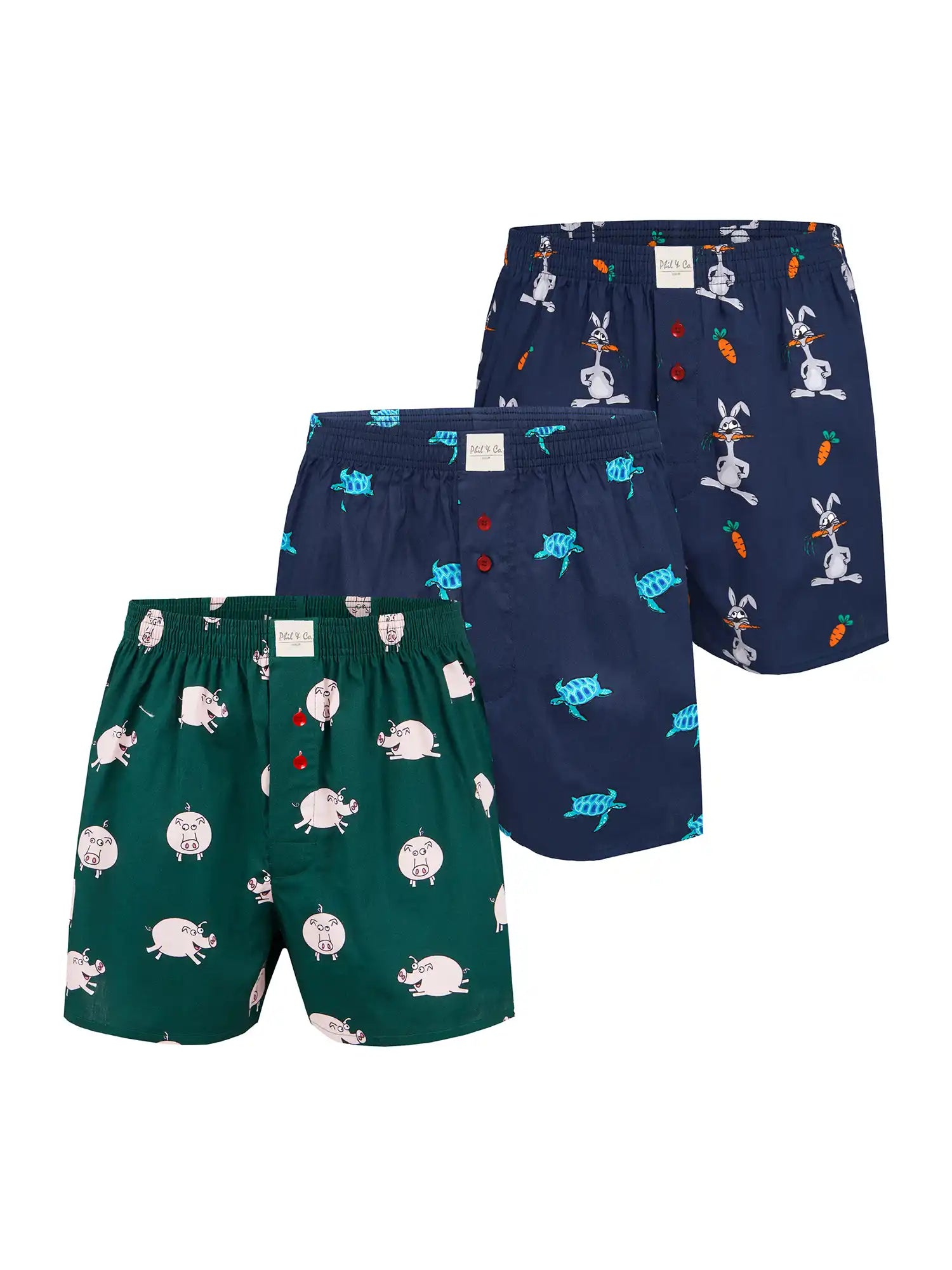 Phil & Co. Berlin Herren Boxershorts FUN Motives 3er Pack