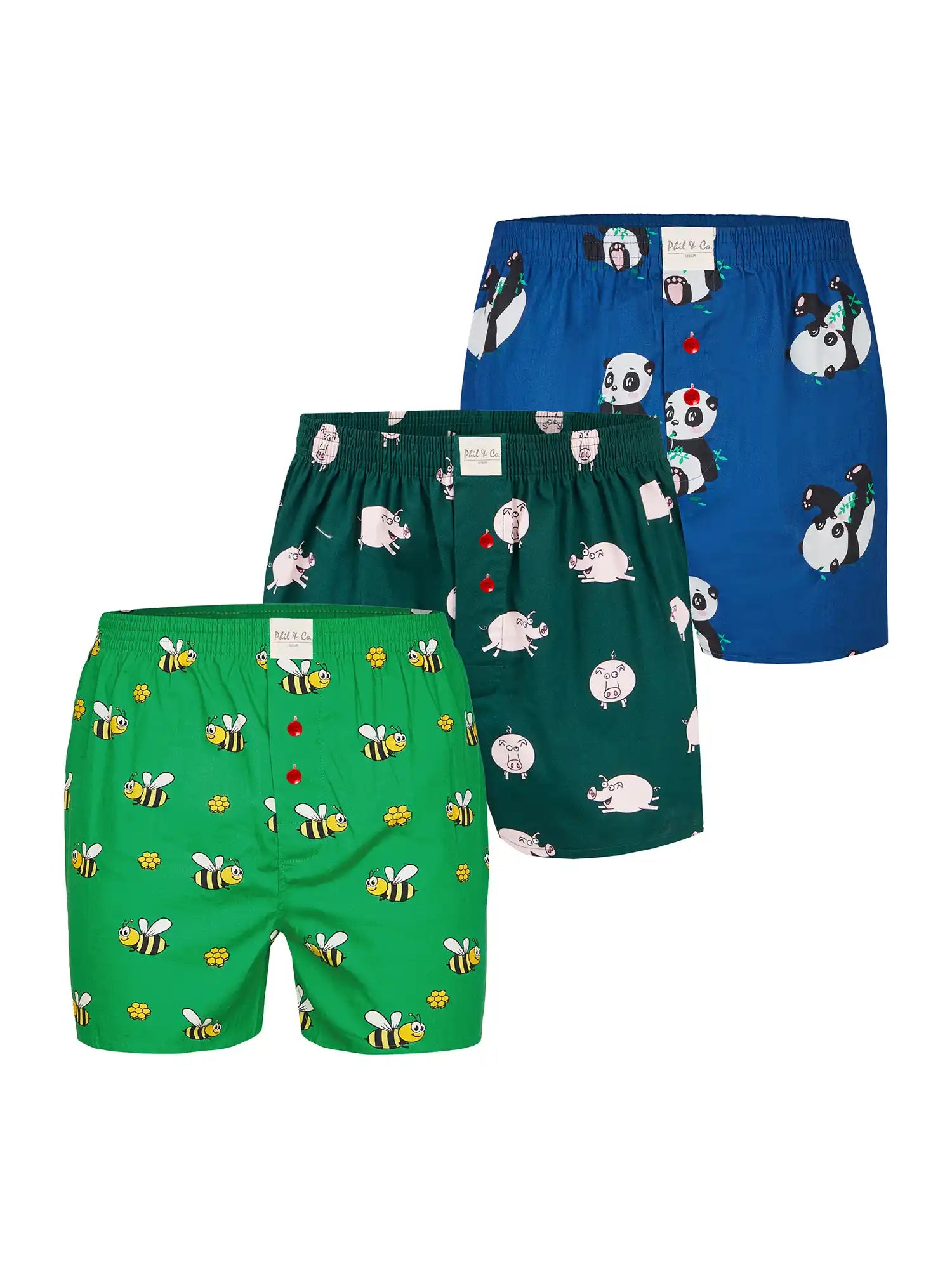 Phil & Co. Berlin Herren Boxershorts FUN Motives 3er Pack