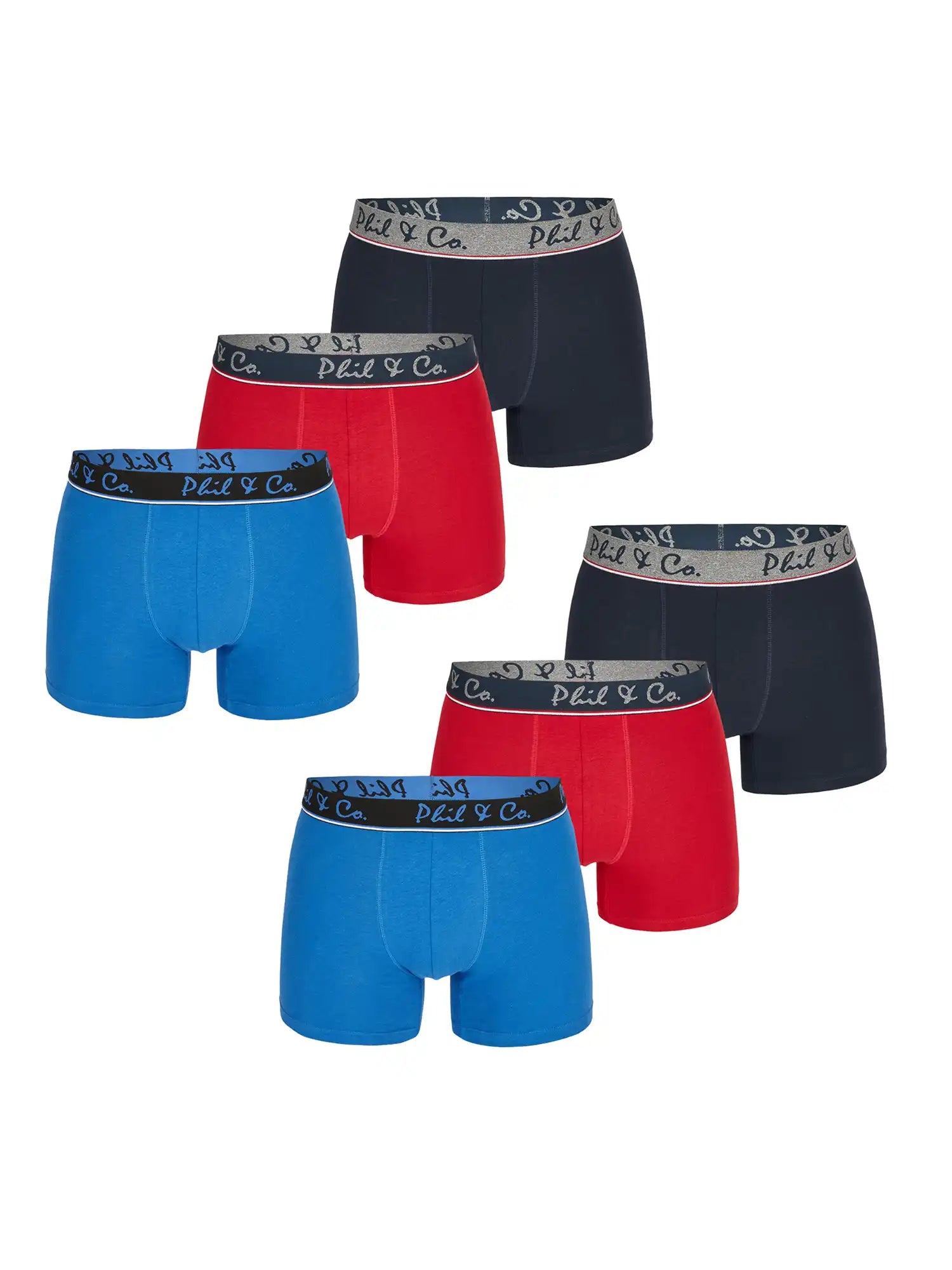 Phil & Co. Berlin Herren Boxer-Briefs Jersey Core 6er Pack