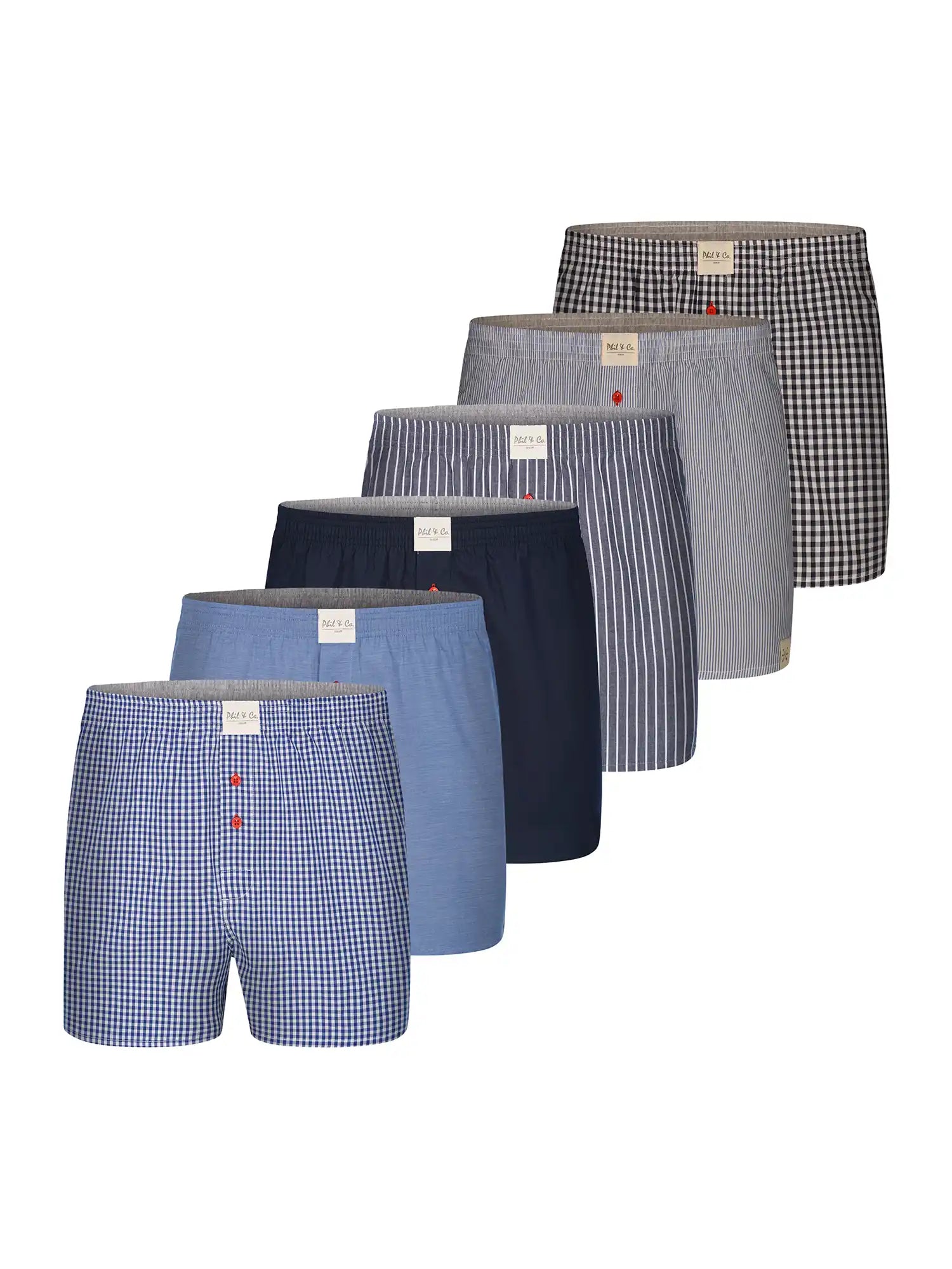 Phil & Co. Berlin Herren Boxershorts Classics 6er Pack