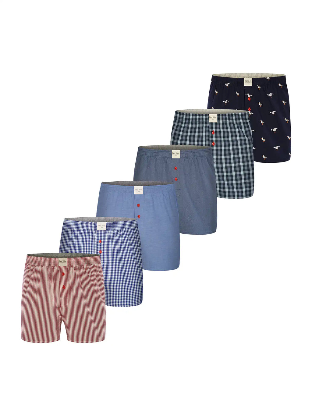 Phil & Co. Berlin Herren Boxershorts Sets 6er Pack