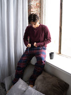 navy-bordeaux / L