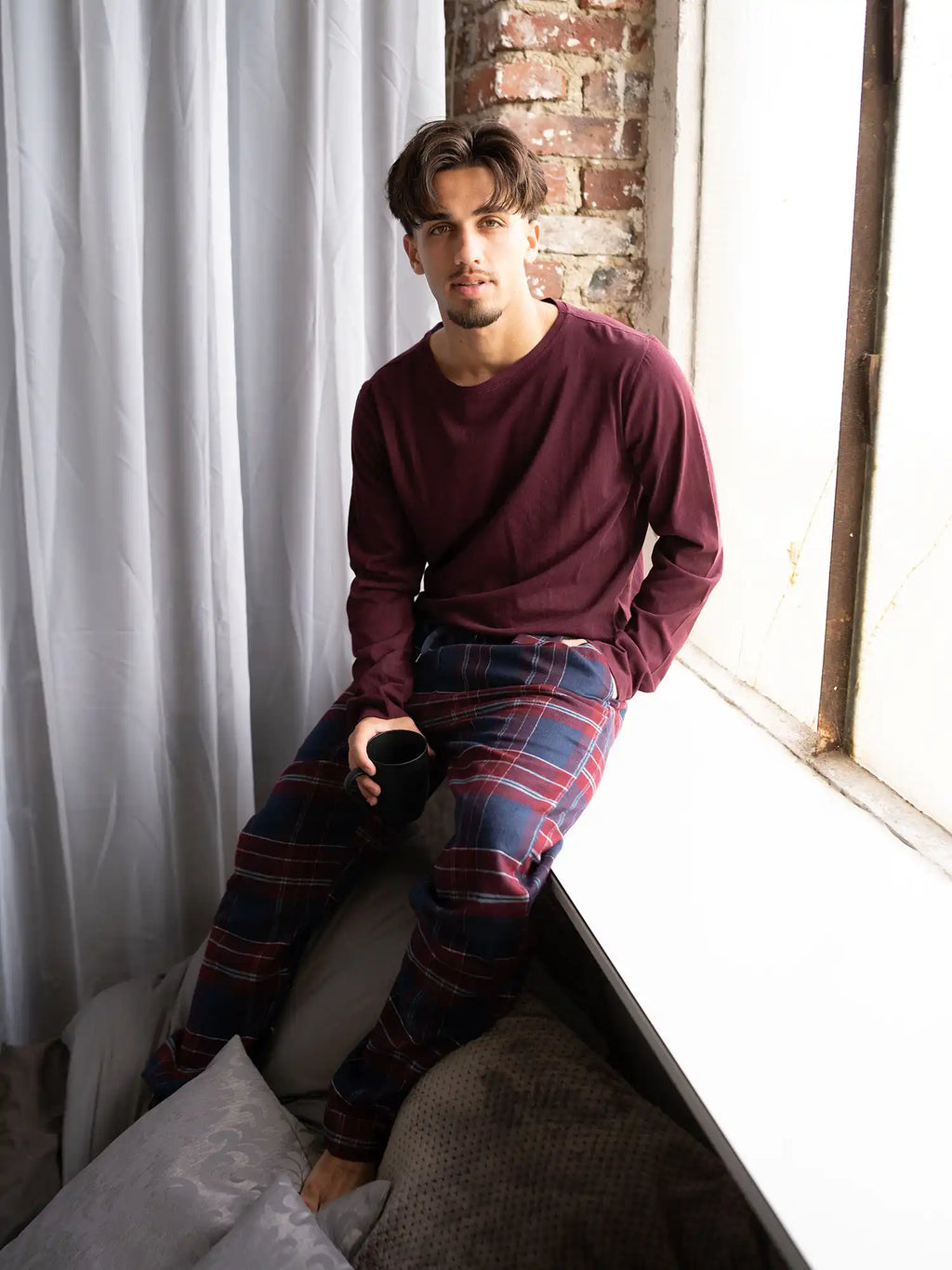 Phil & Co. Berlin Herren Pyjamahose Flanell