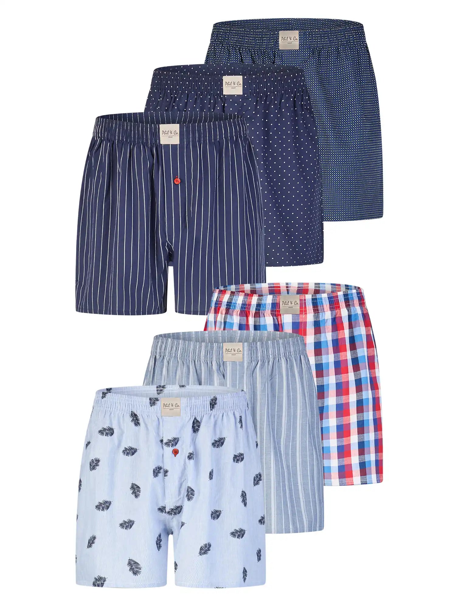 Phil & Co. Berlin Herren Boxer Classics 6-Pack