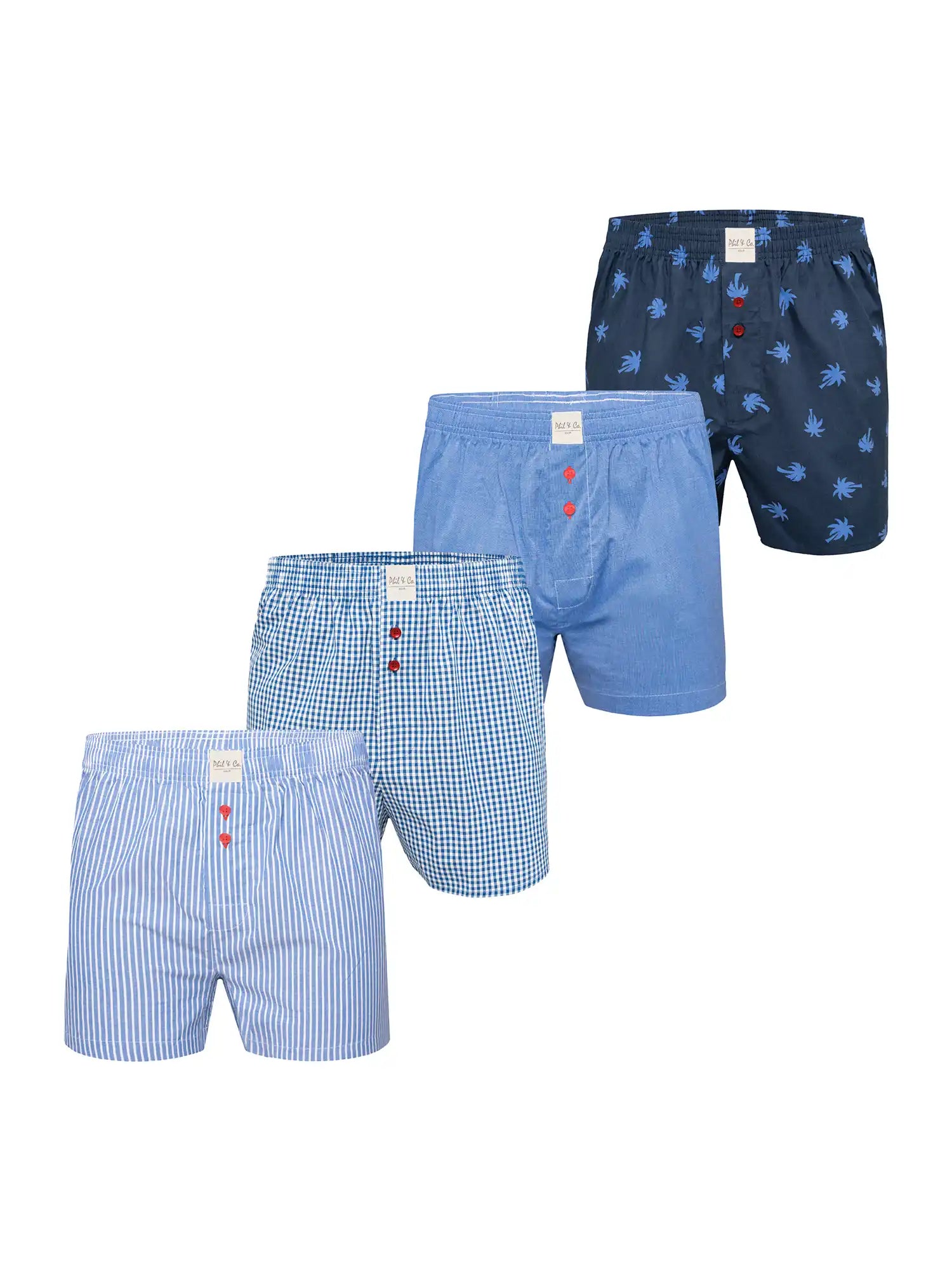 Phil & Co. Berlin Herren Boxershorts Core 4er Pack