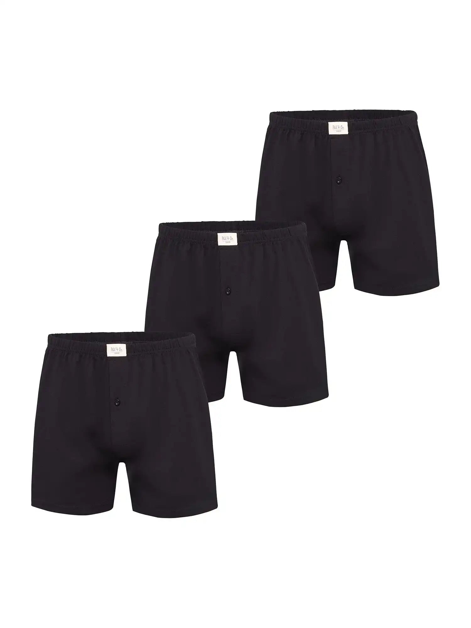 Phil & Co. Berlin Herren Boxershorts Jersey Loose Fit 3er Pack