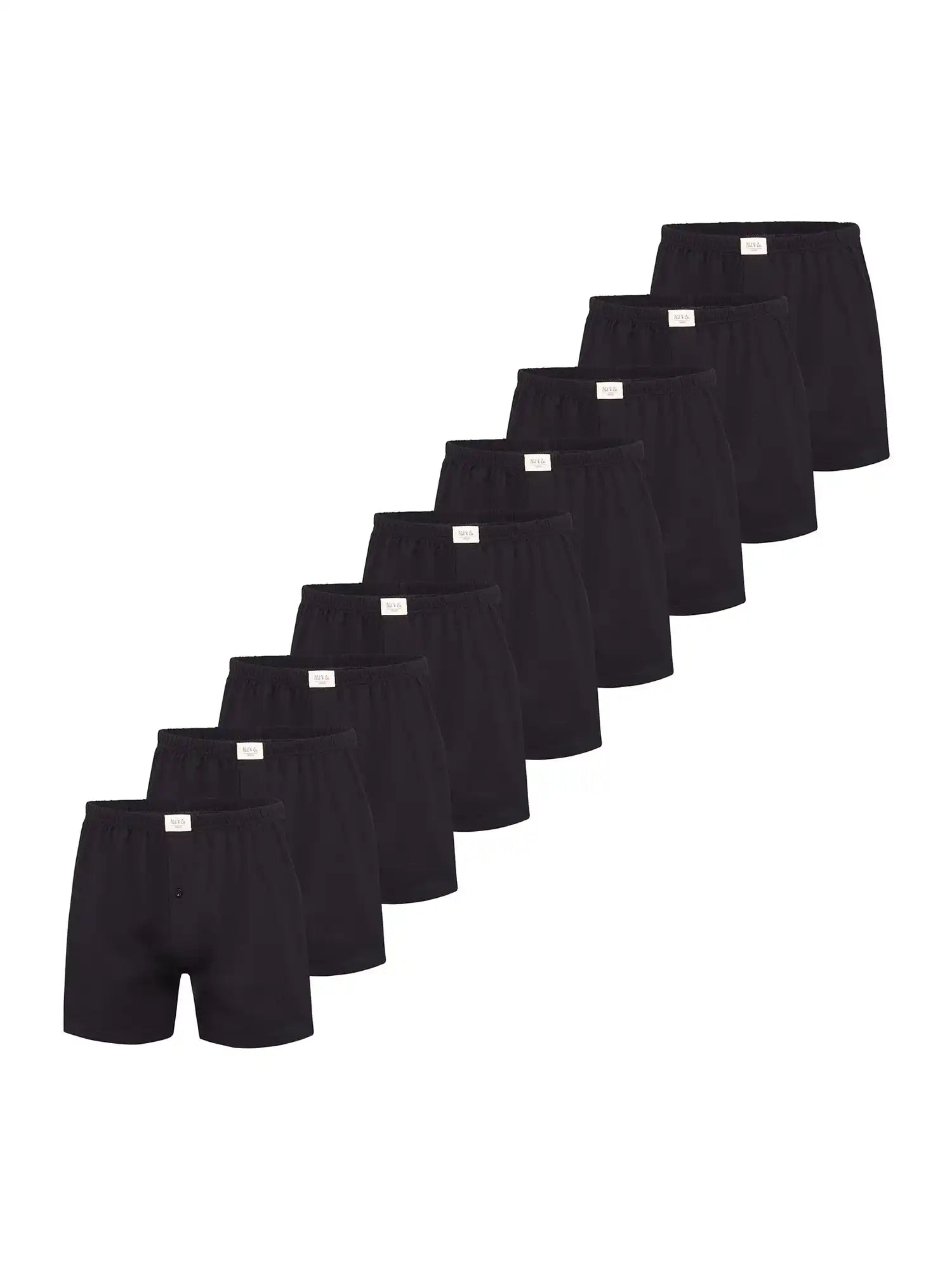 Phil &amp; Co. Berlin Men's Boxer Shorts Jersey Loose Fit Pack of 9