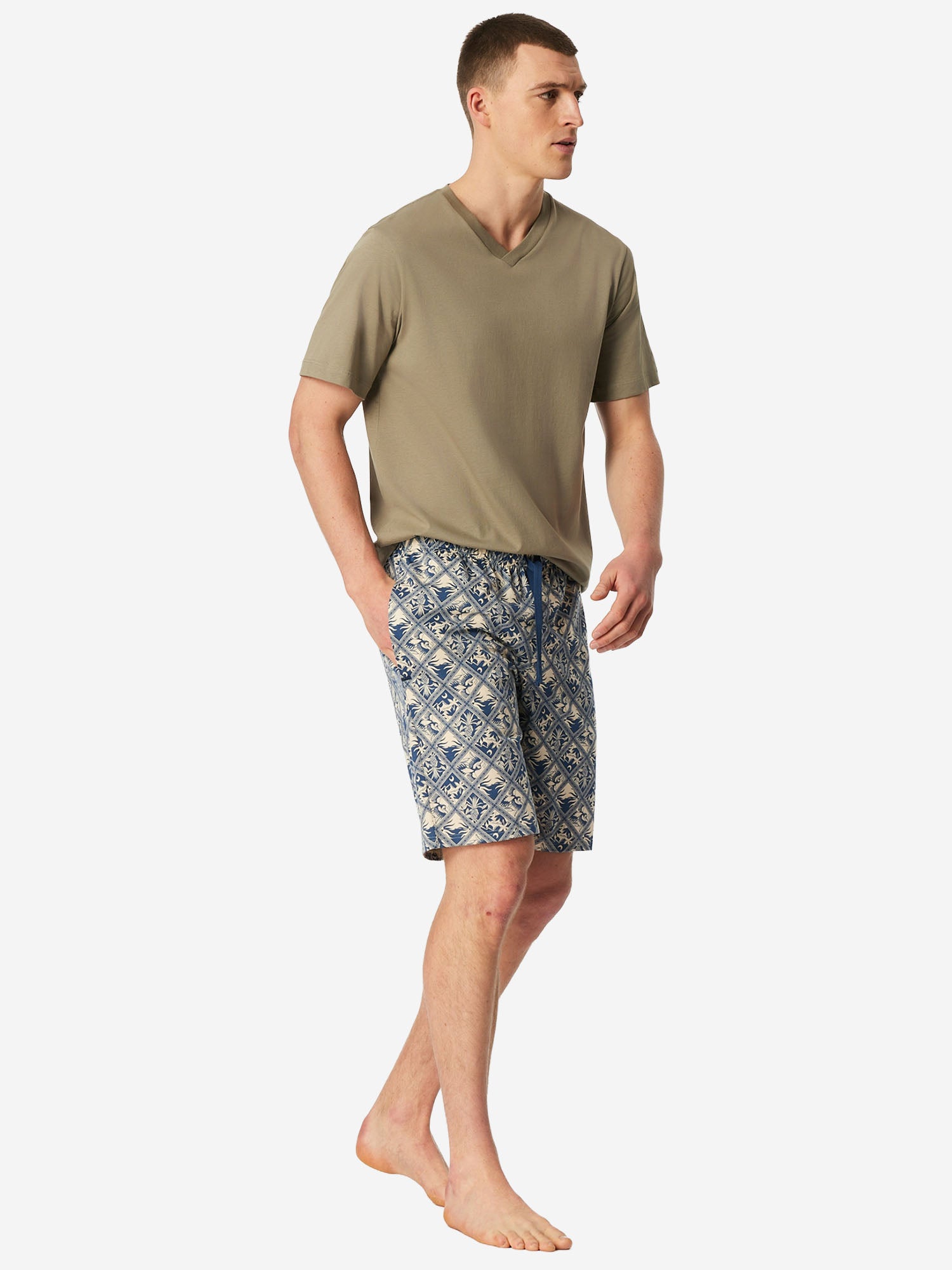 beige,blau / 48