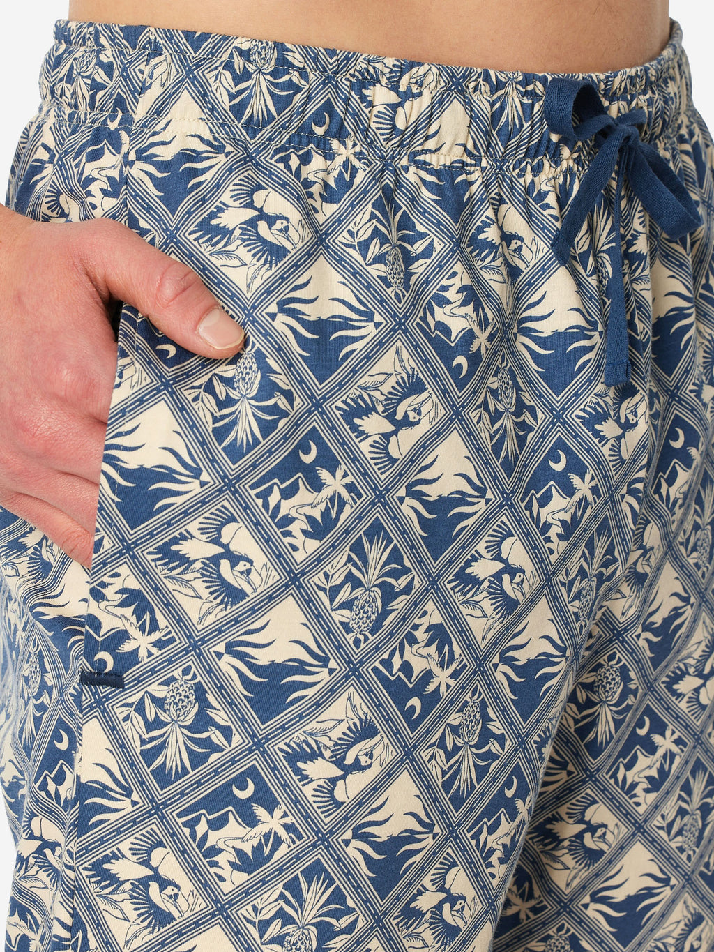 beige,blau / 48