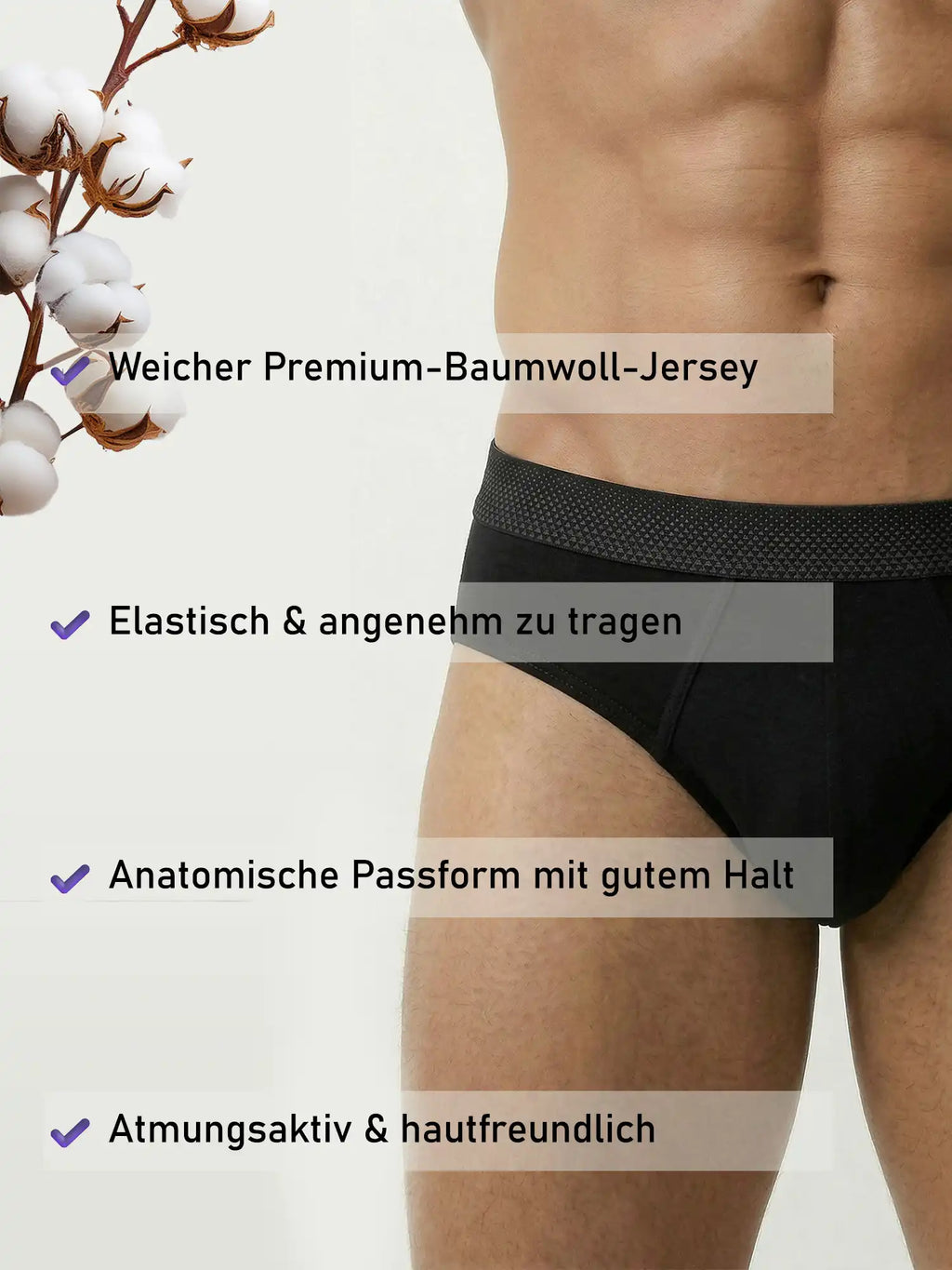 VIP Herren Slip Premium Jersey Stretch 4er Pack