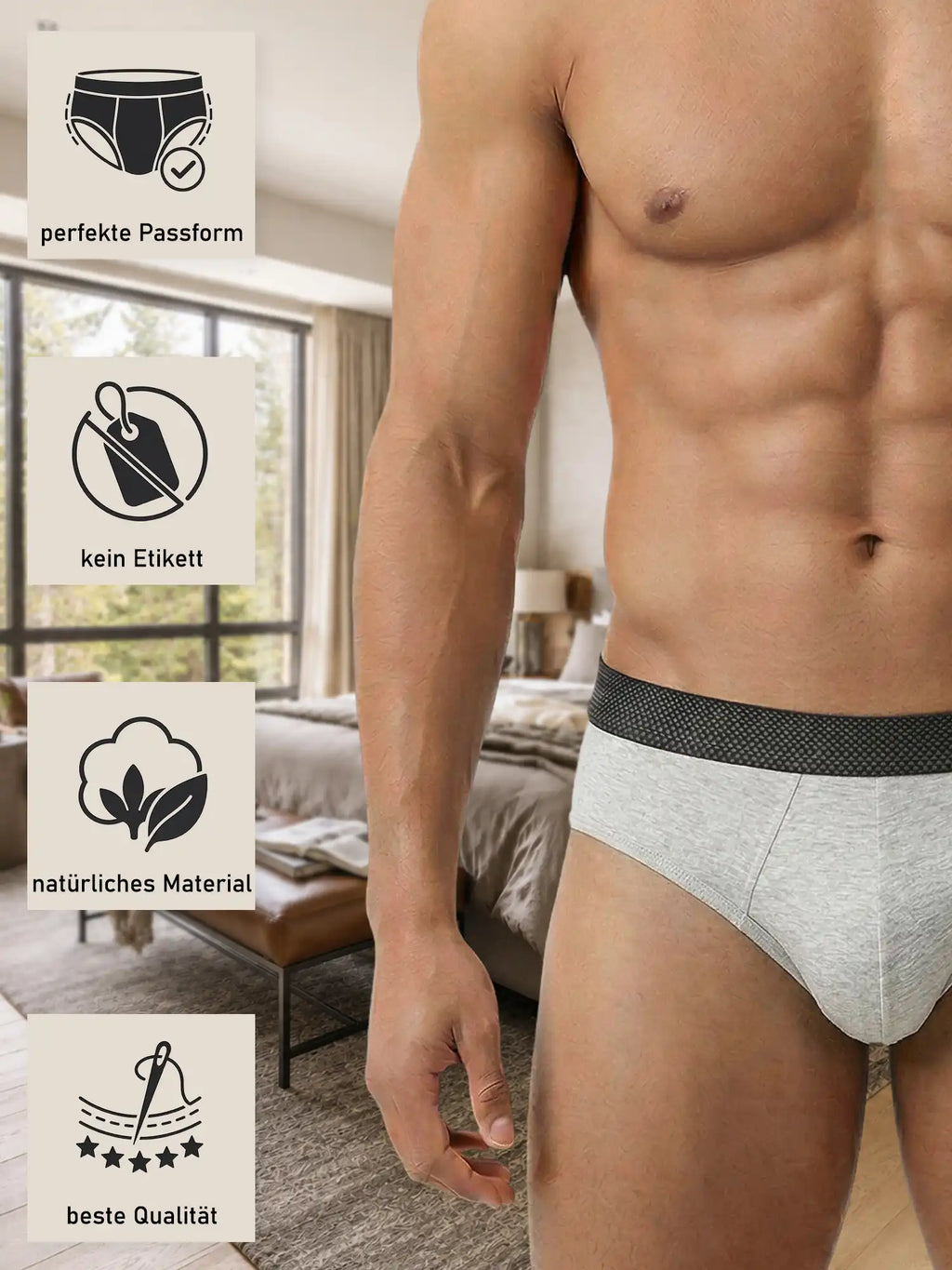 VIP Herren Slip Premium Jersey Stretch 12er Pack