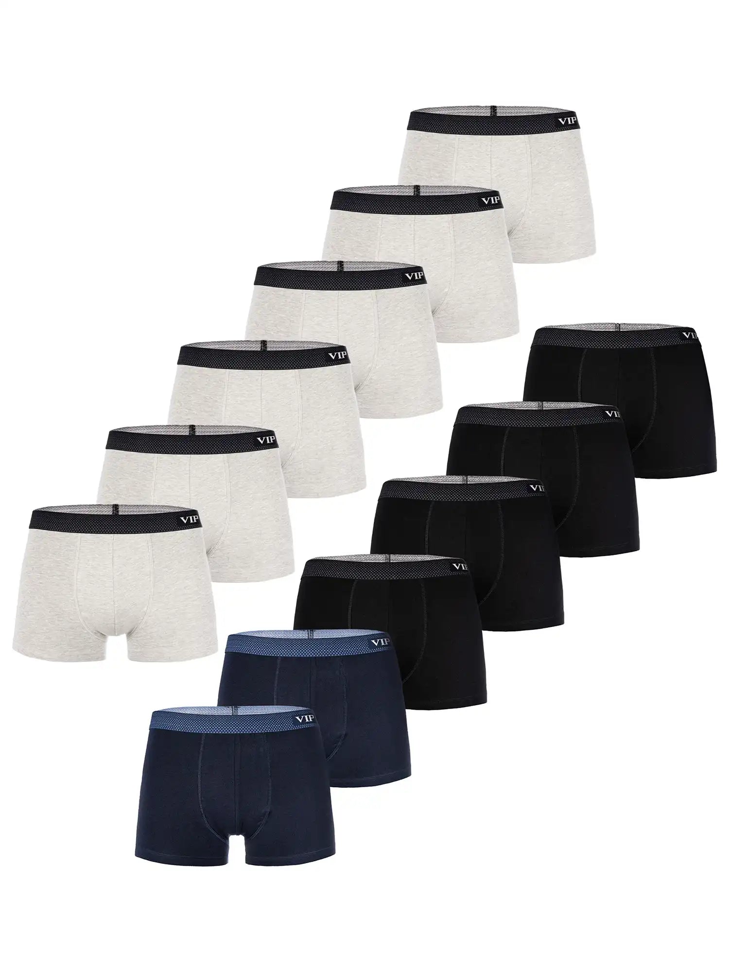 VIP Herren Trunks Premium Jersey Stretch 12er Pack