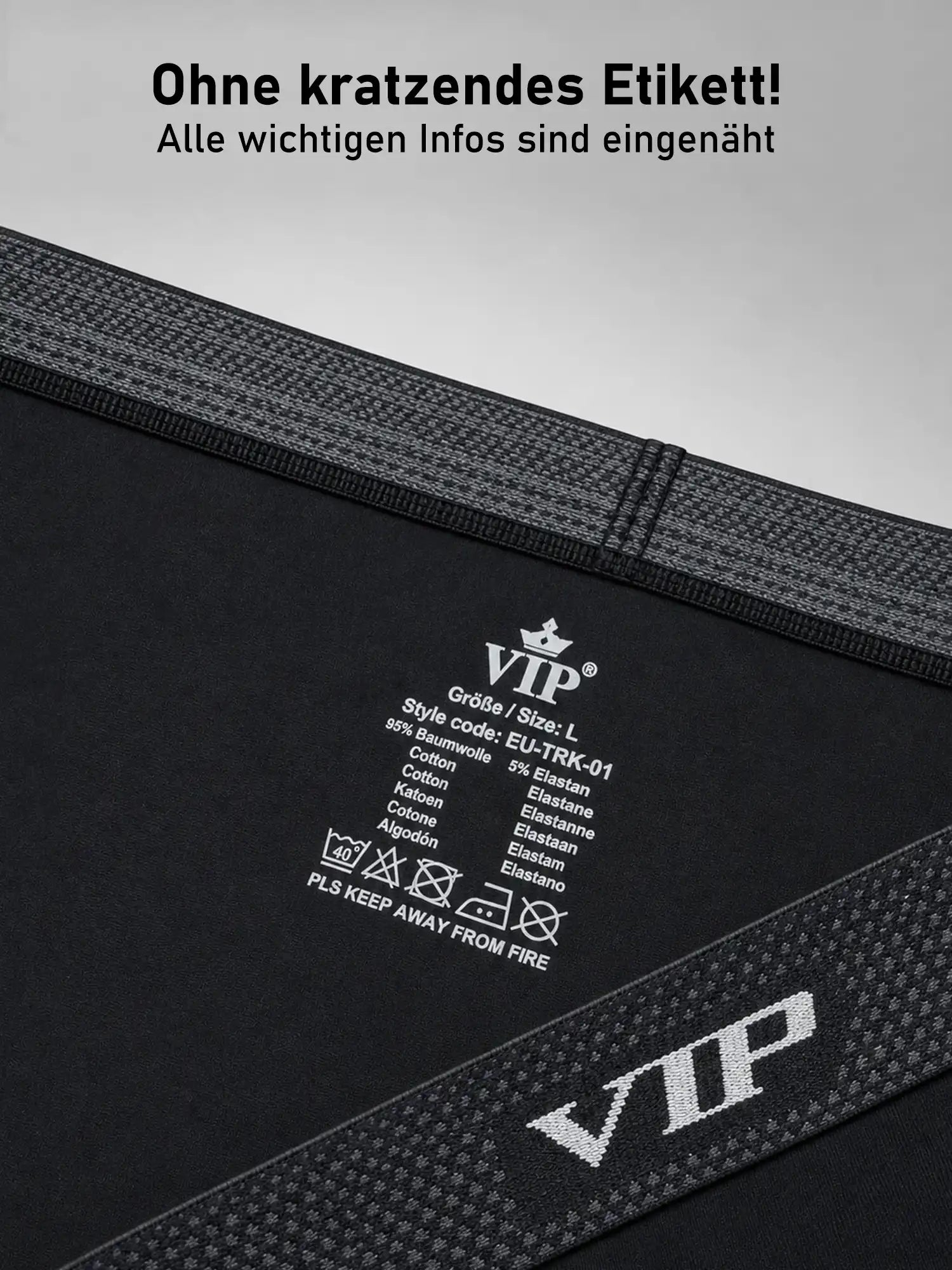 VIP Herren Trunks Premium Jersey Stretch 4er Pack