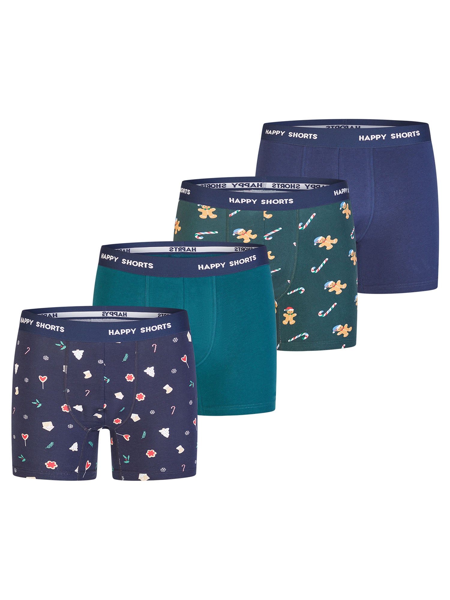 Happy Shorts Herren Boxershorts Christmas 4er Pack
