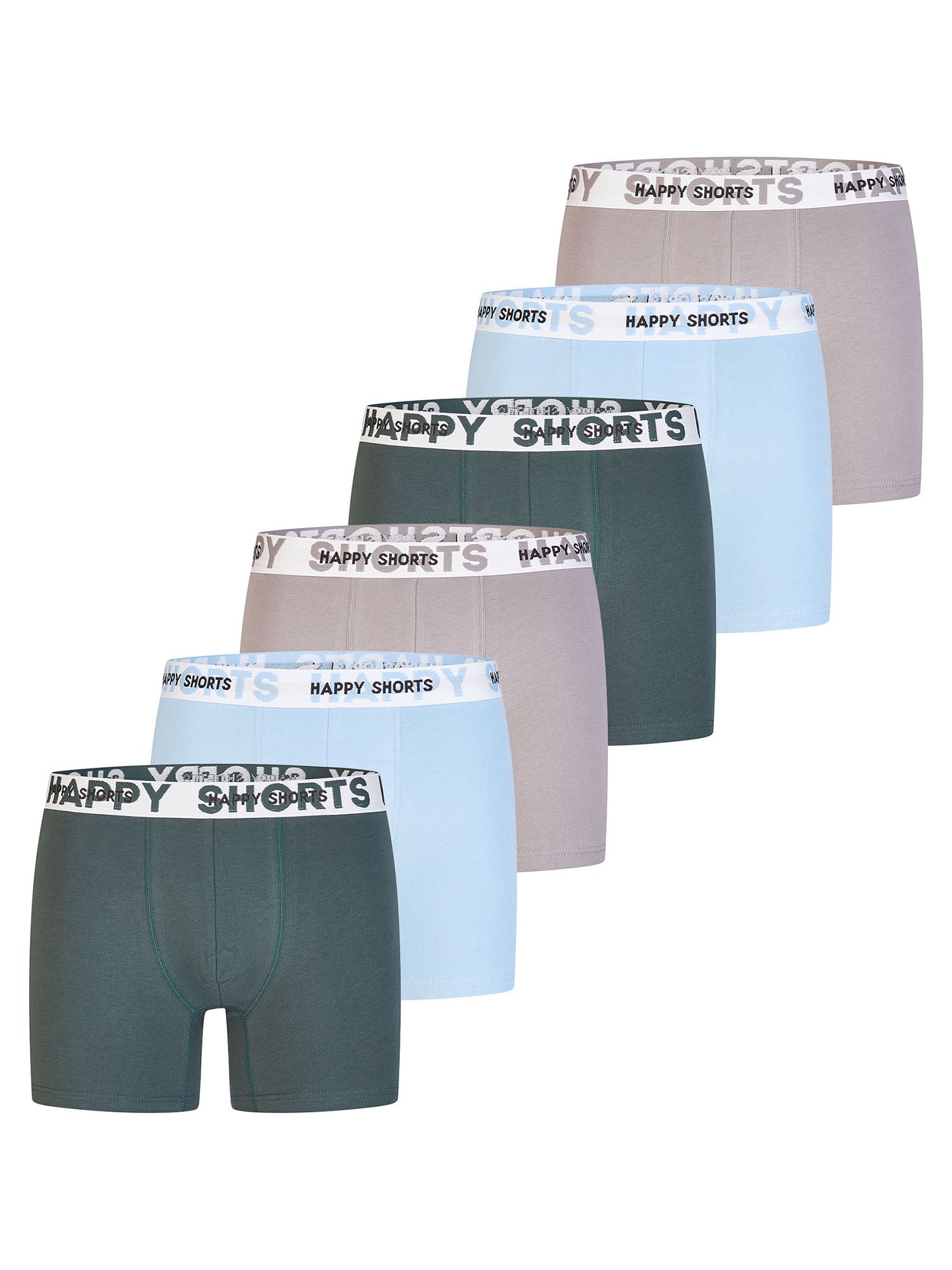 Happy Shorts Herren Trunks Jersey 6er Pack