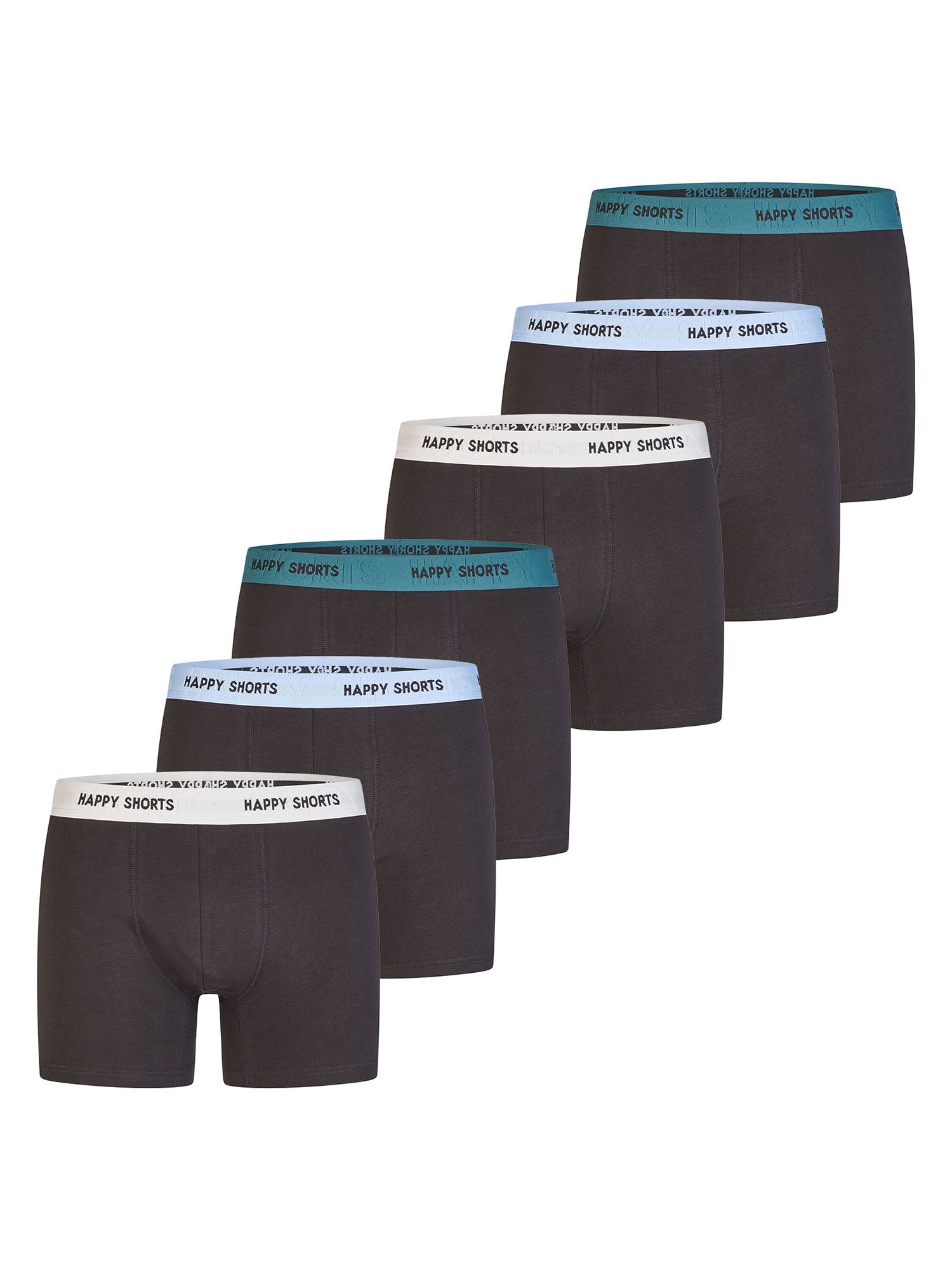 Happy Shorts Herren Trunks Jersey 6er Pack