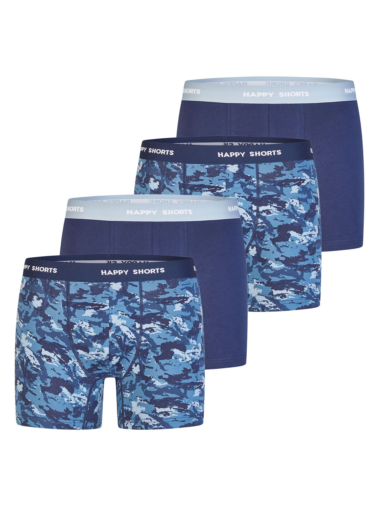 Happy Shorts Herren Trunks Jersey 4er Pack