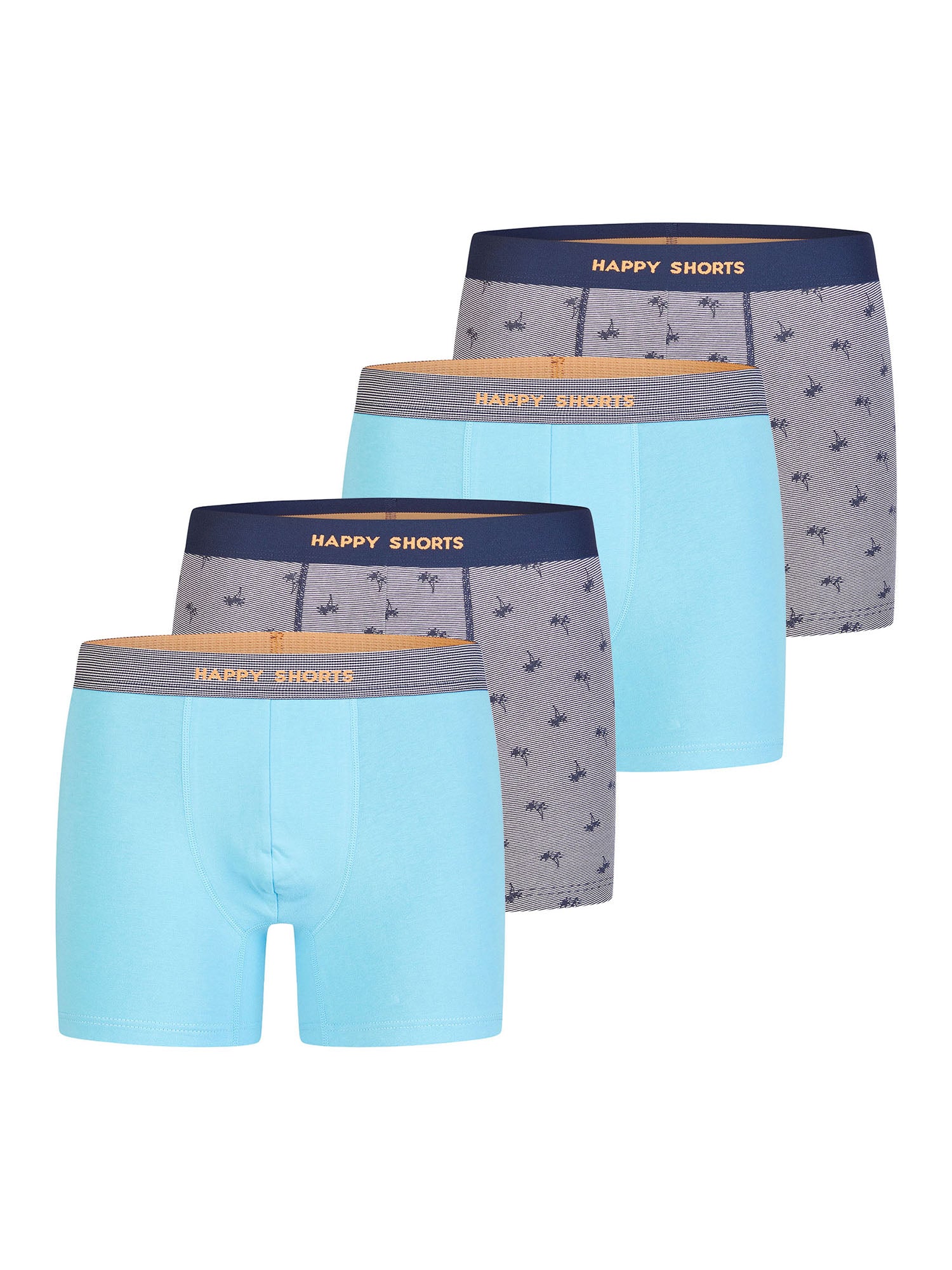 Happy Shorts Herren Trunks Jersey 4er Pack