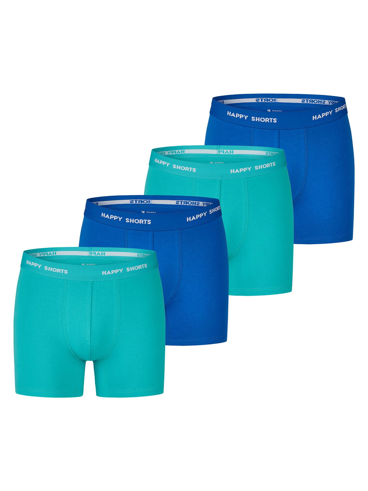 Happy Shorts Herren Boxer-Briefs Neon 4er Pack