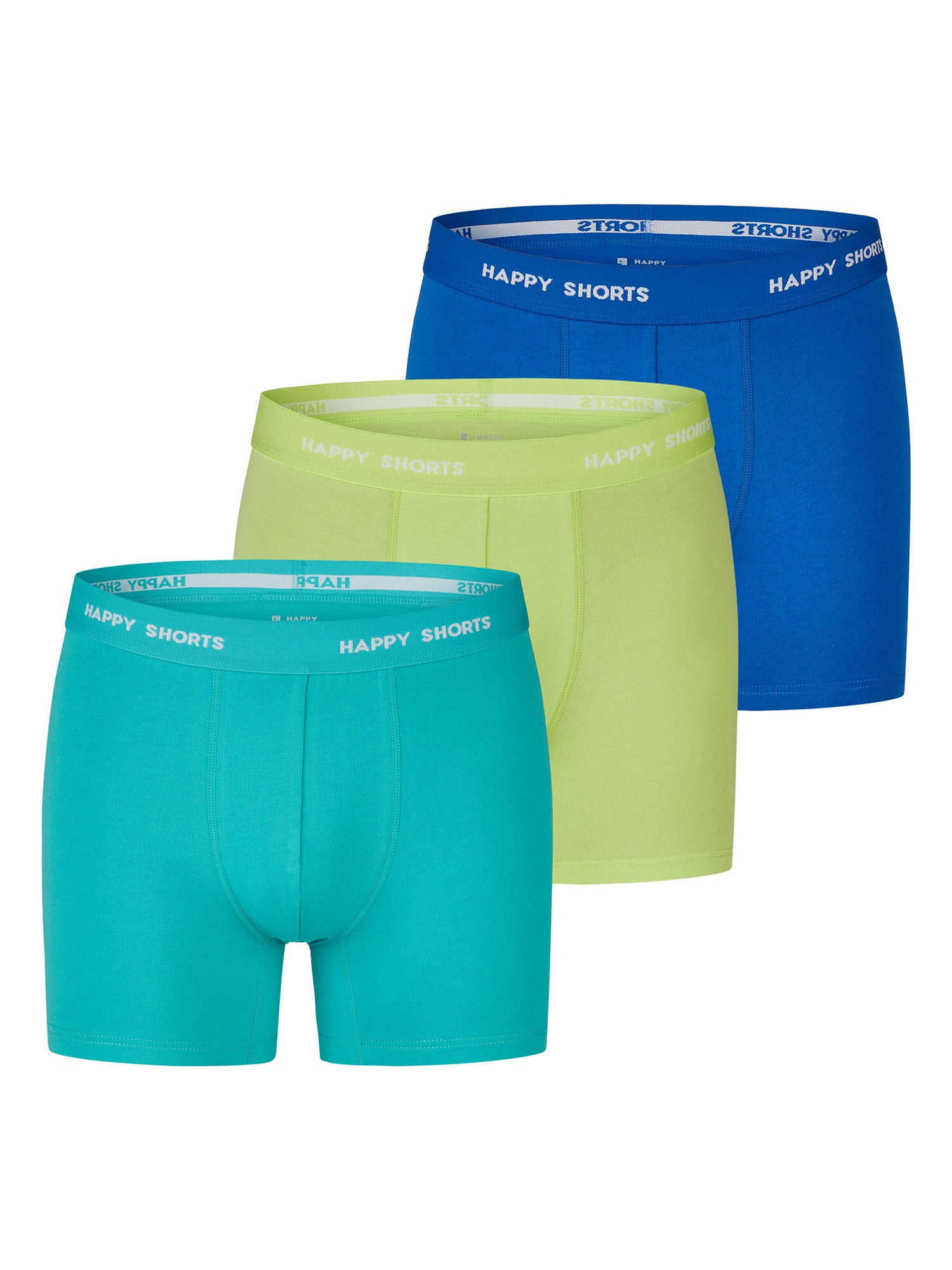 Happy Shorts Herren Boxer-Briefs Neon 3er Pack