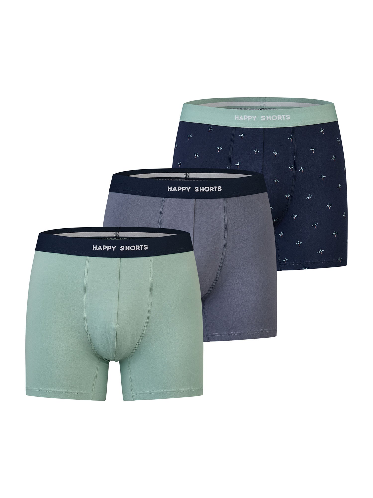 Happy Shorts Herren Trunks Jersey 3-Pack