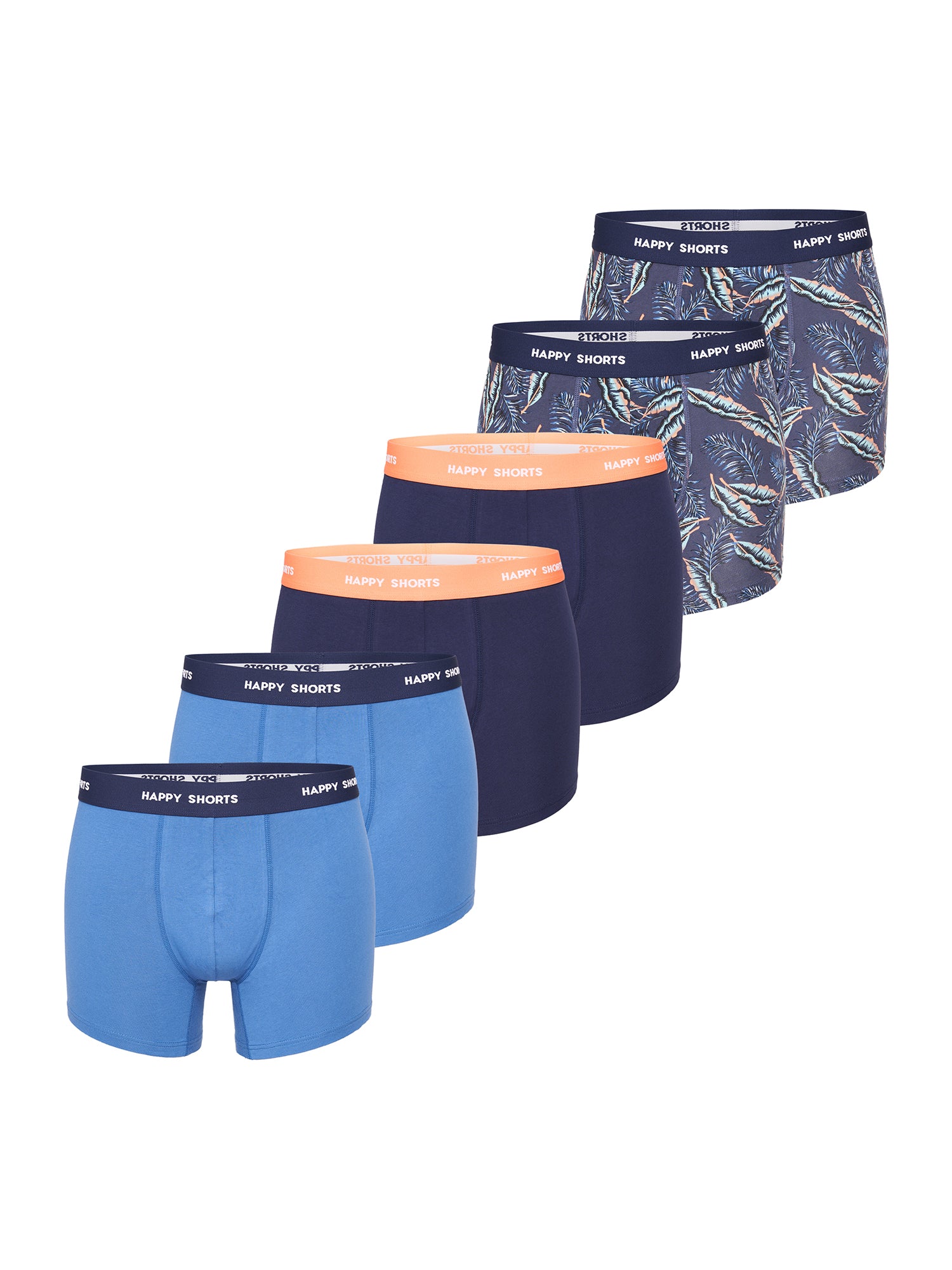 Happy Shorts Herren Trunks Jersey 6er Pack
