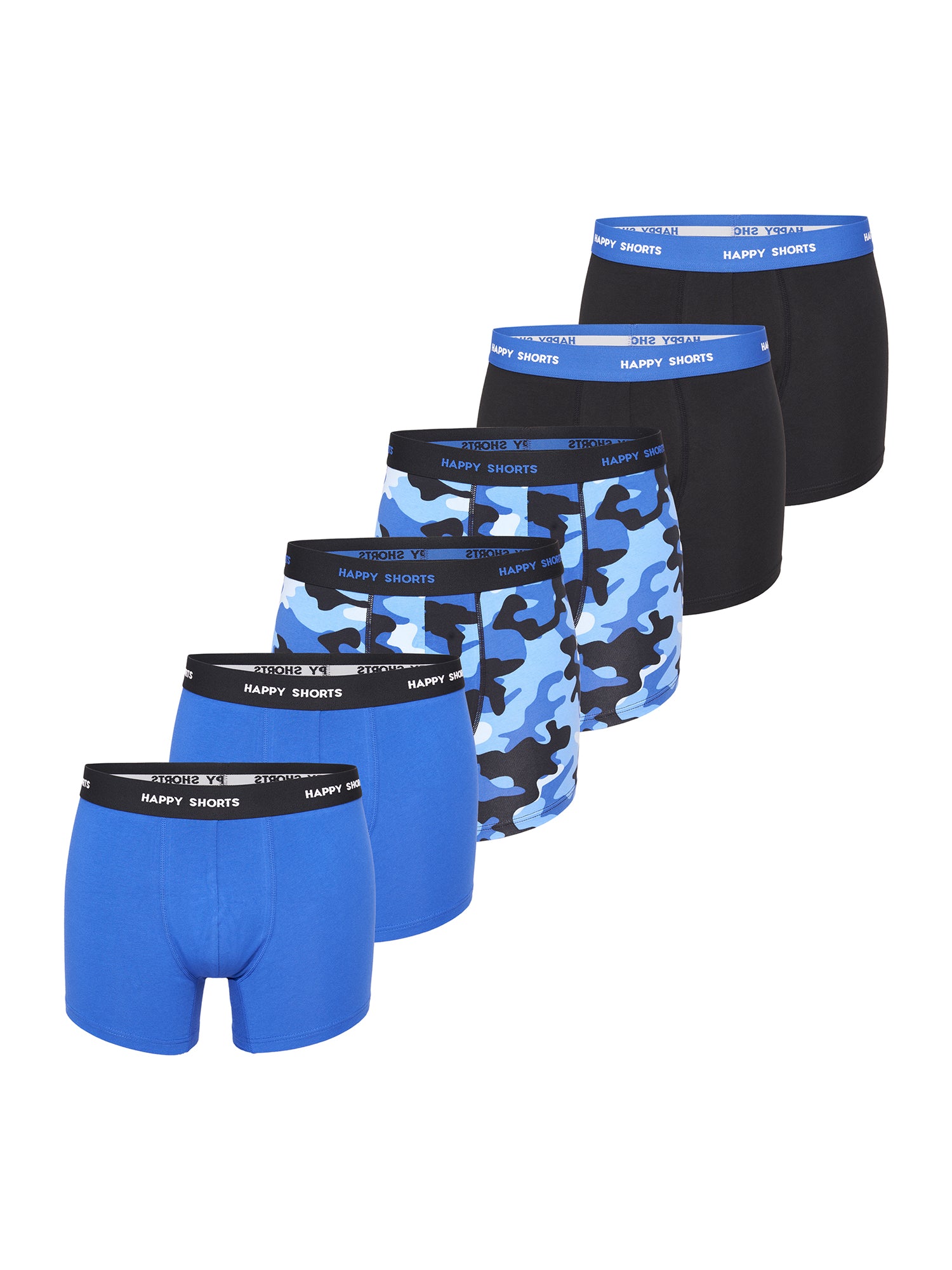 Happy Shorts Herren Trunks Jersey 6er Pack