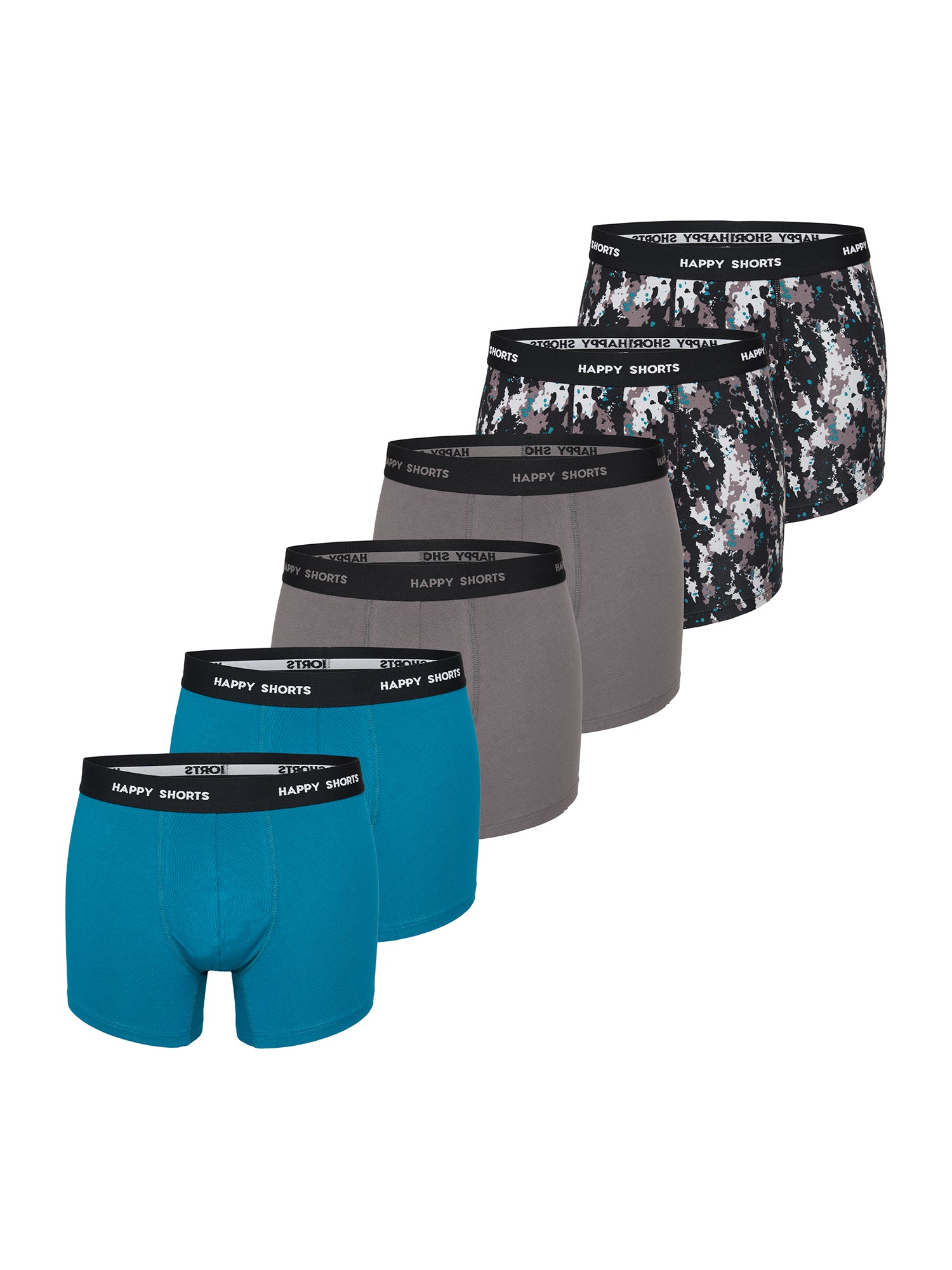 Happy Shorts Herren Trunks Jersey 6er Pack