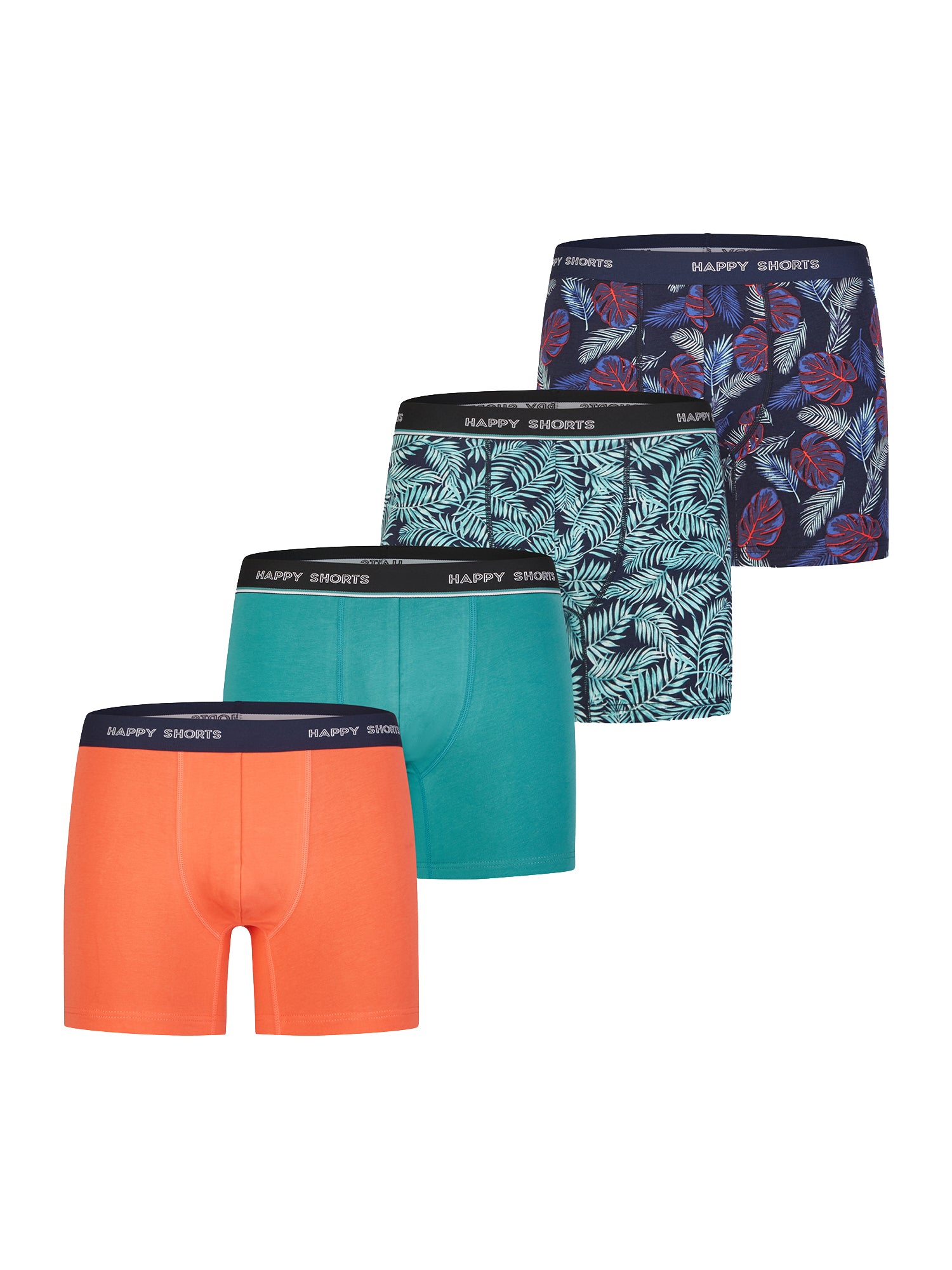 Happy Shorts Herren Trunks Classic 4er Pack