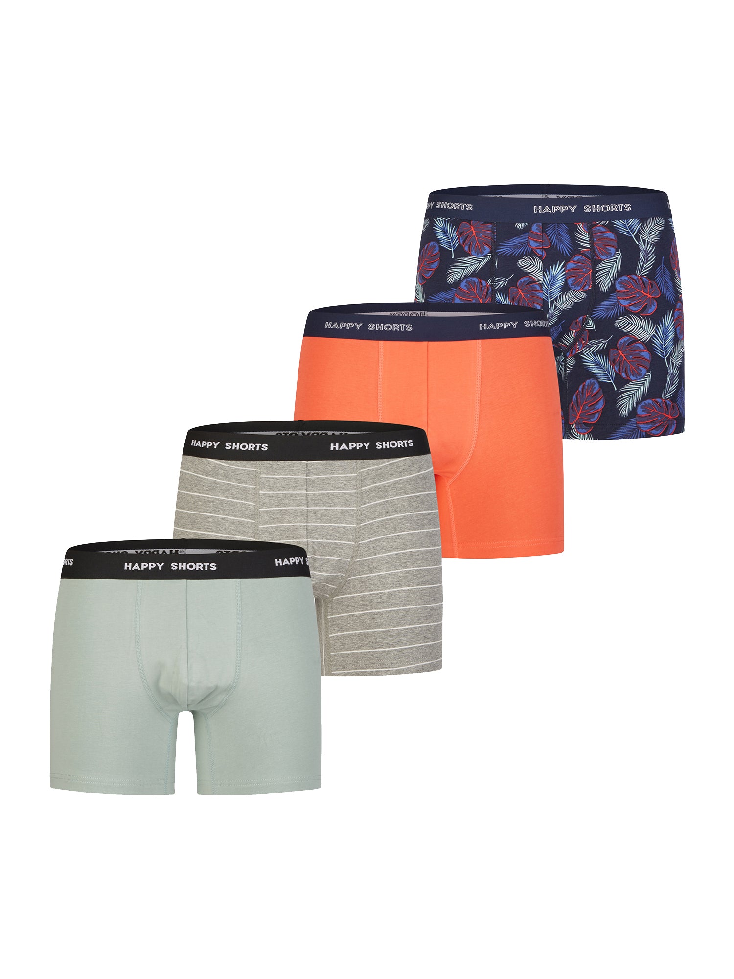 Happy Shorts Herren Trunks Classic 4er Pack